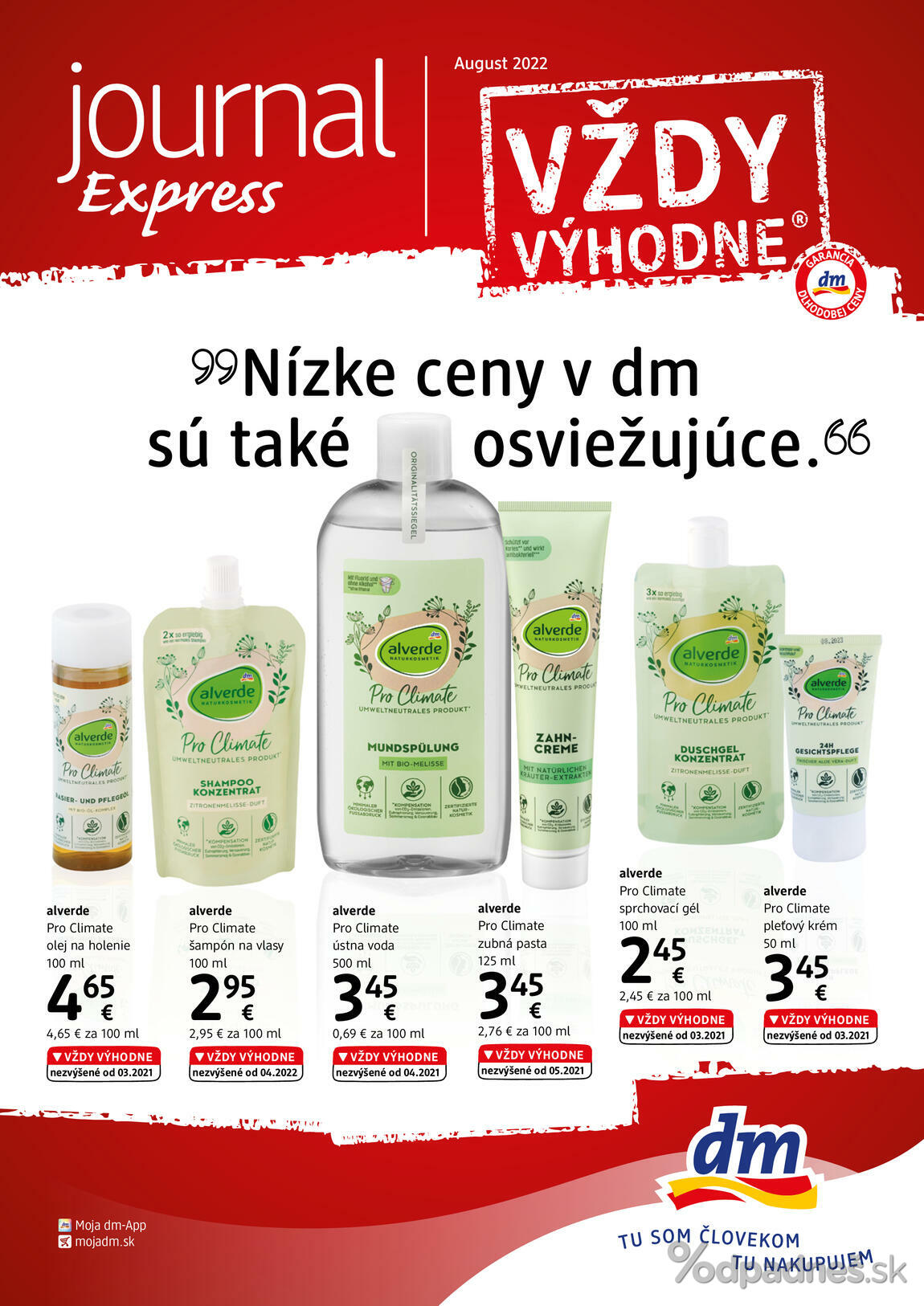 1. stránka dm drogerie markt letáku