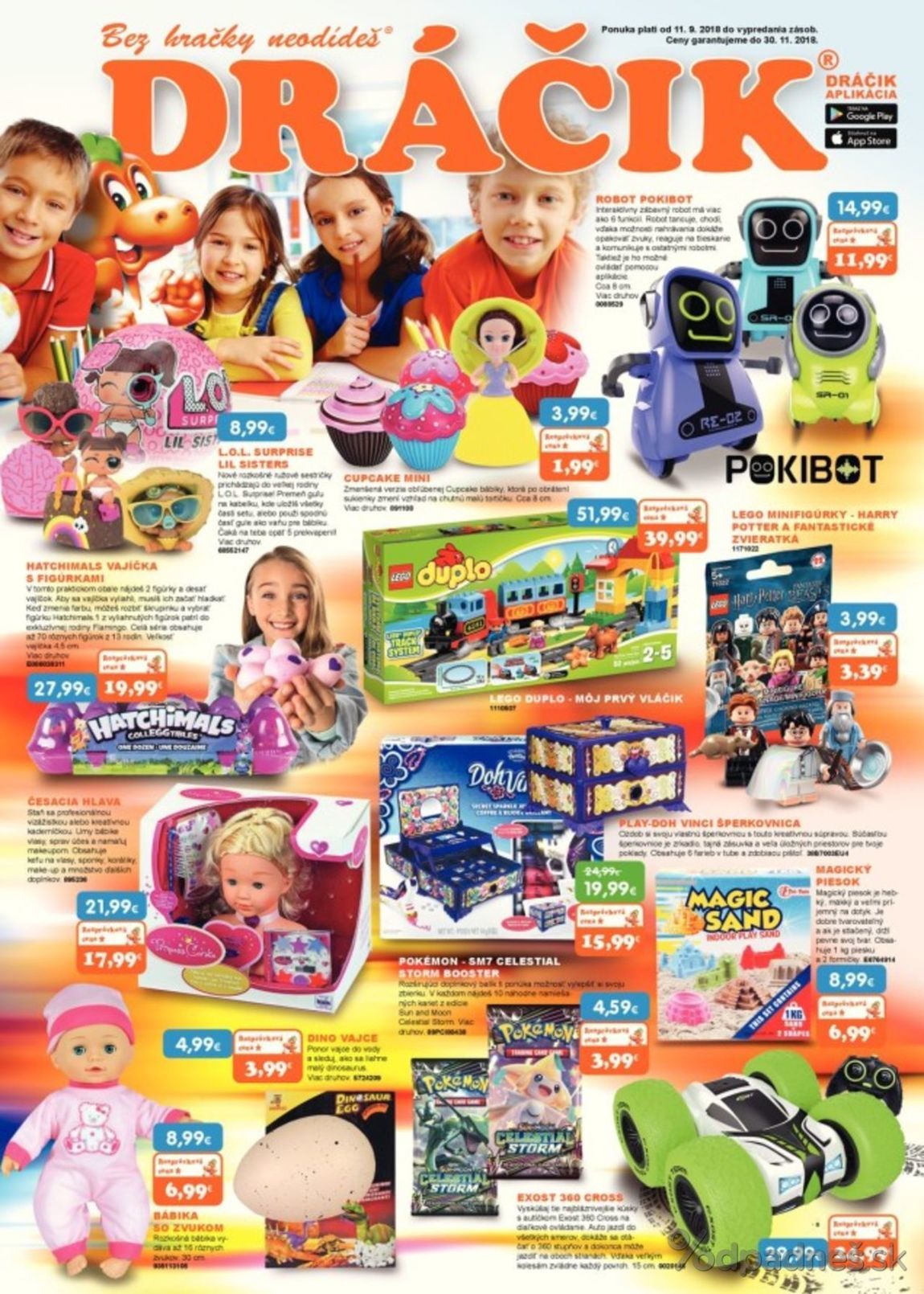 1. stránka Dráčik letáku