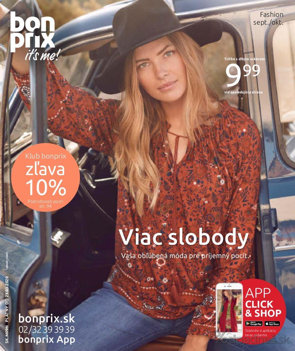 1. stránka Bonprix letáku