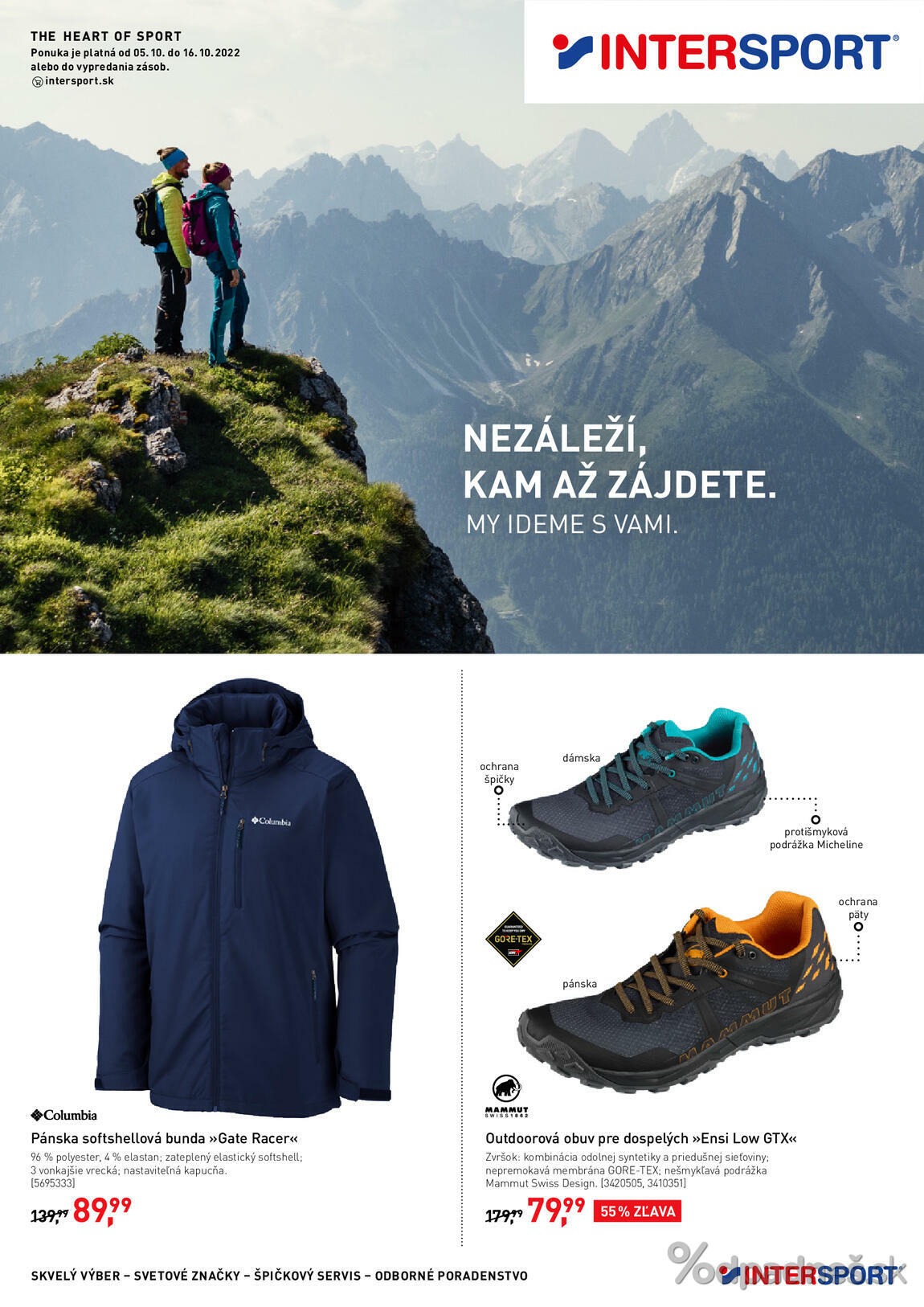 1. stránka Intersport letáku