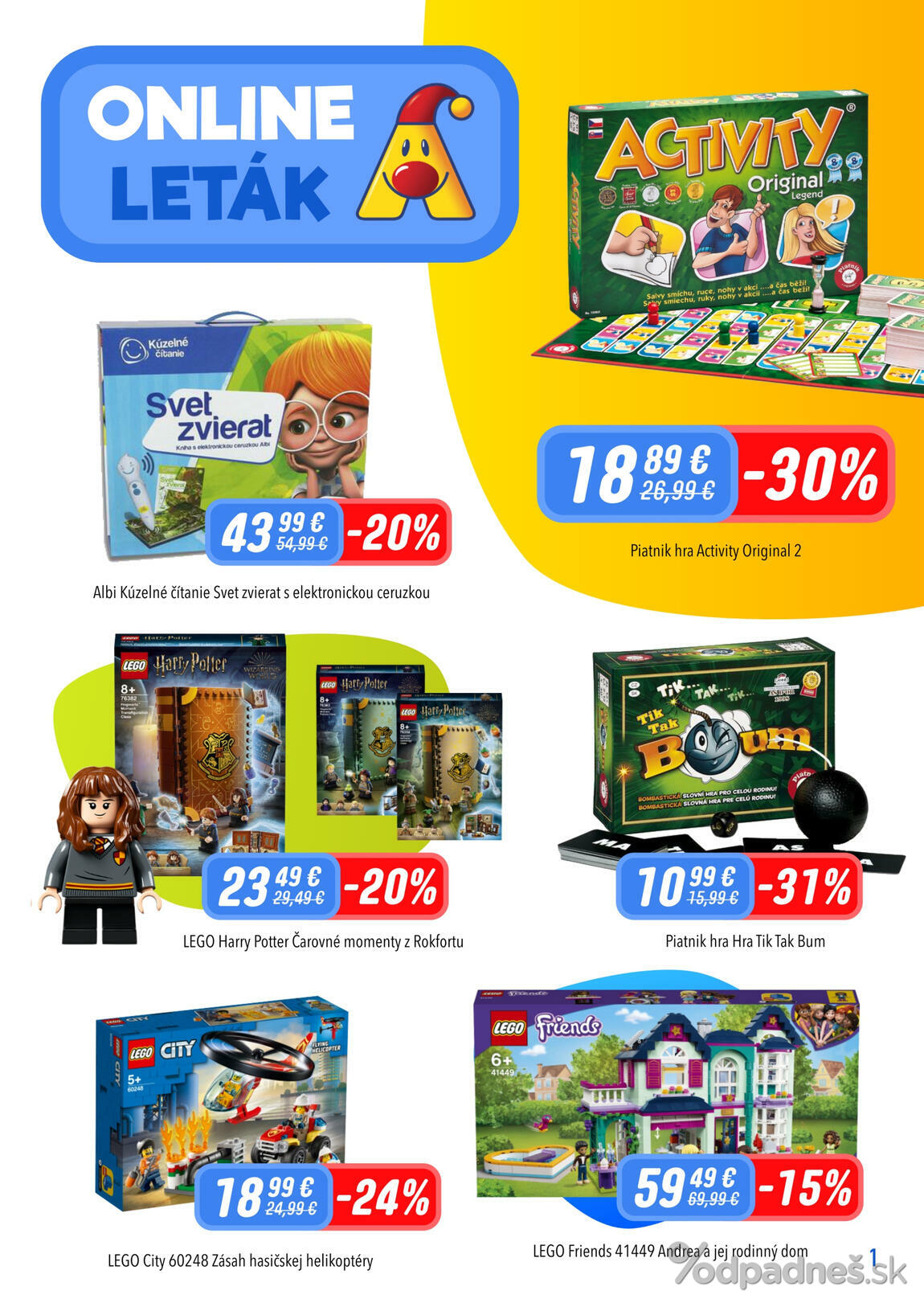 1. stránka Alltoys letáku