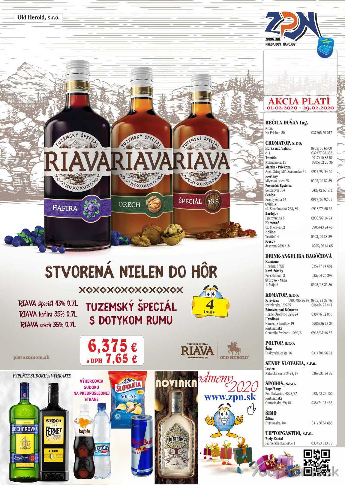 1. stránka Drinkvo letáku