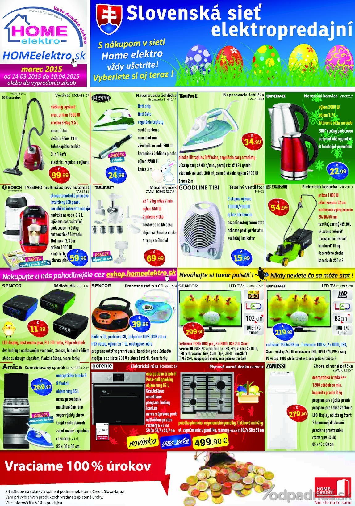 1. stránka Home Elektro letáku
