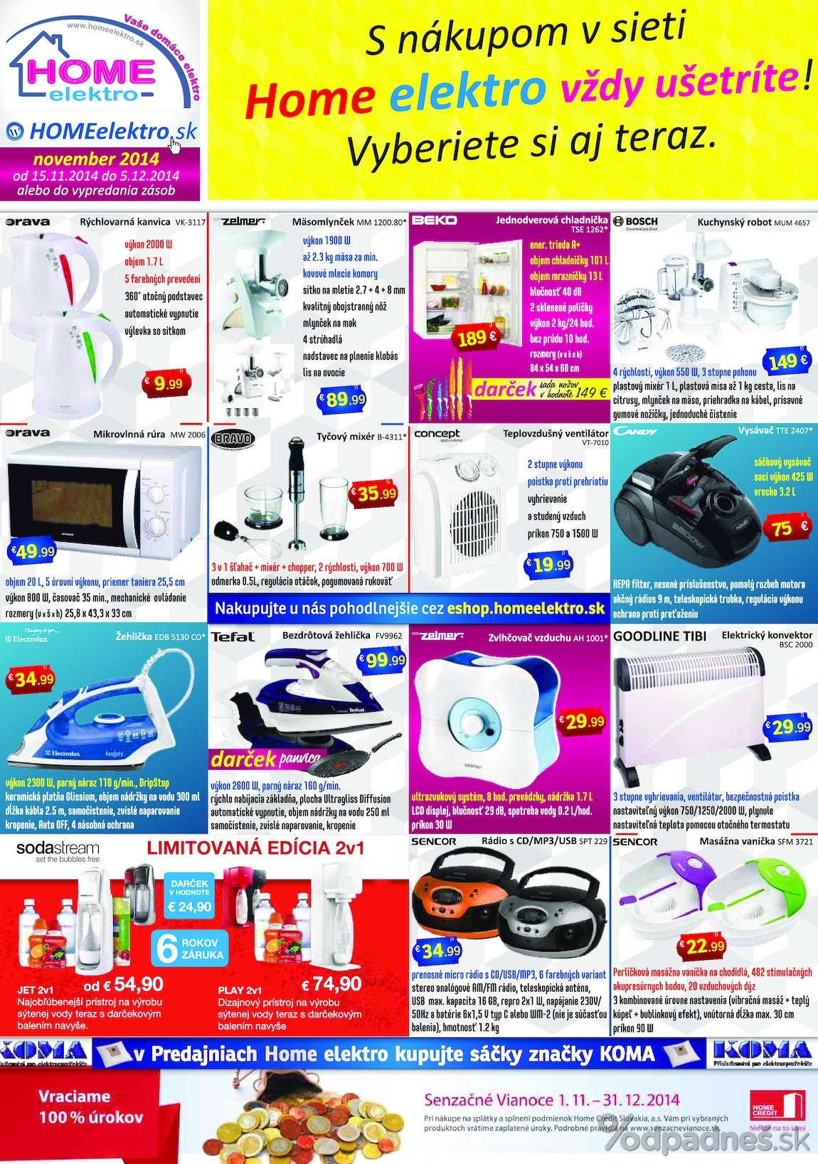 1. stránka Home Elektro letáku