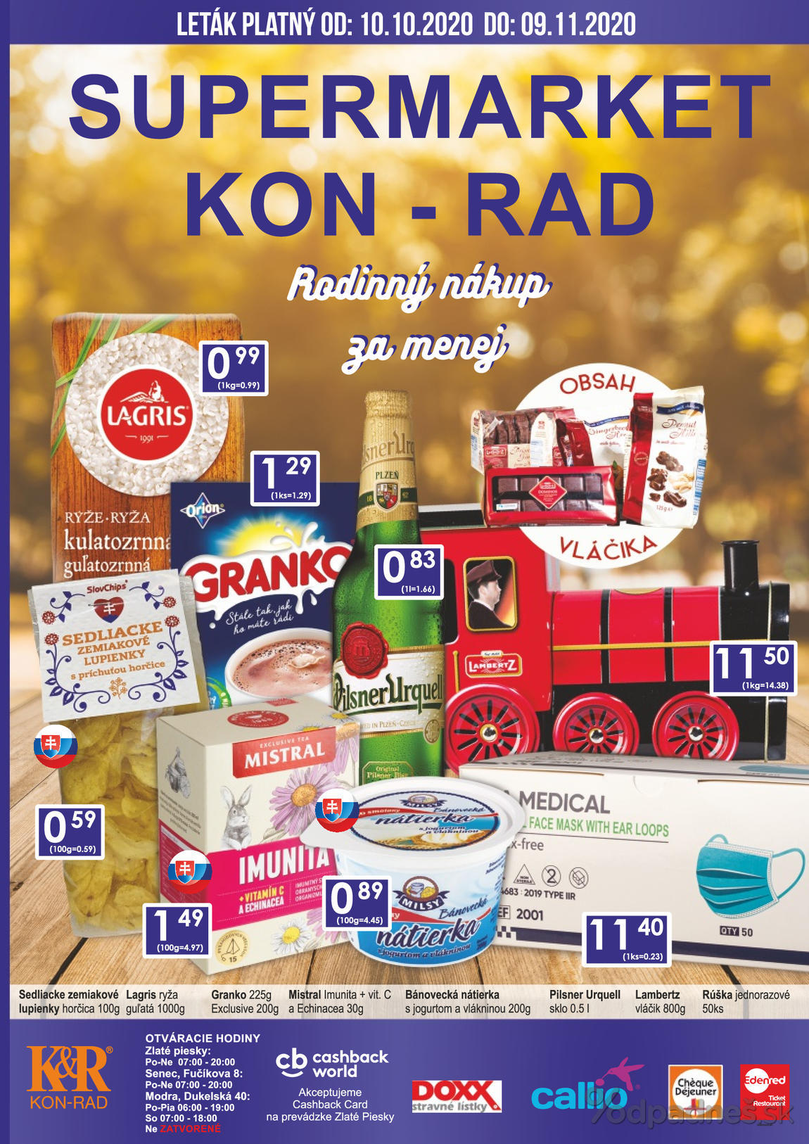 1. stránka KON - RAD letáku