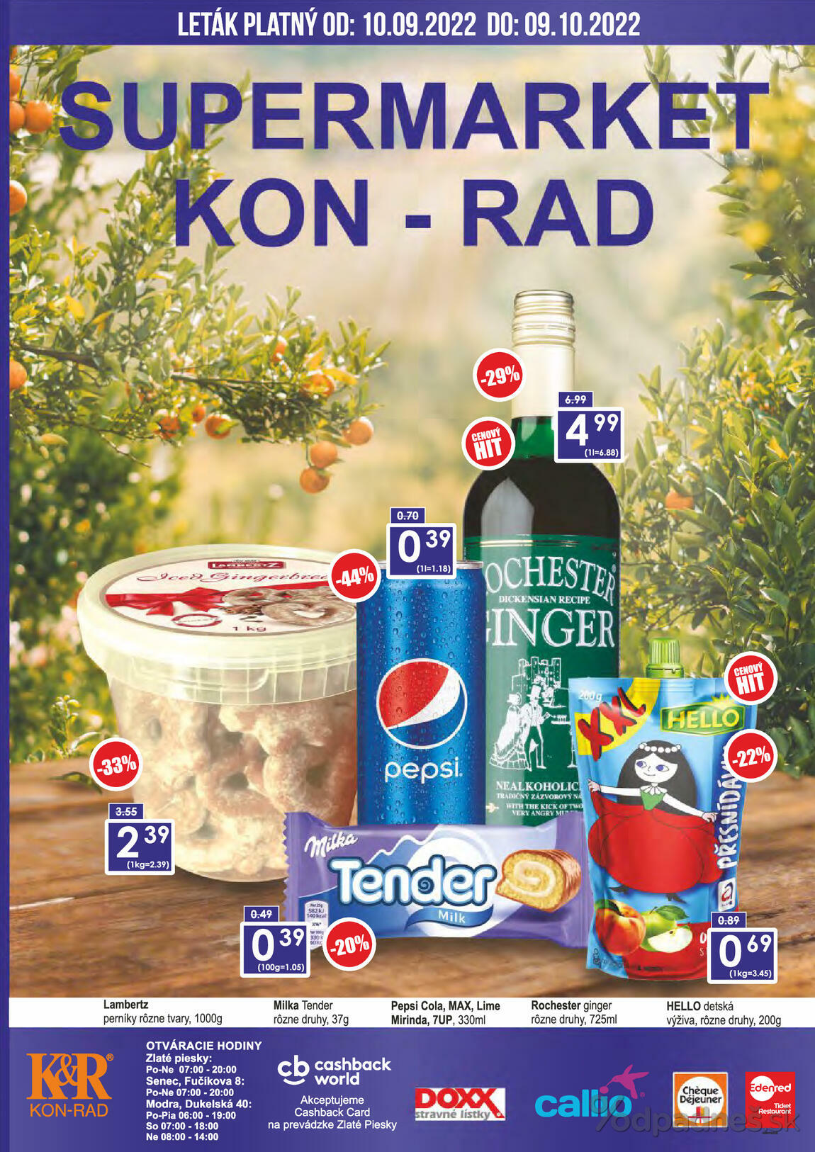 1. stránka KON - RAD letáku