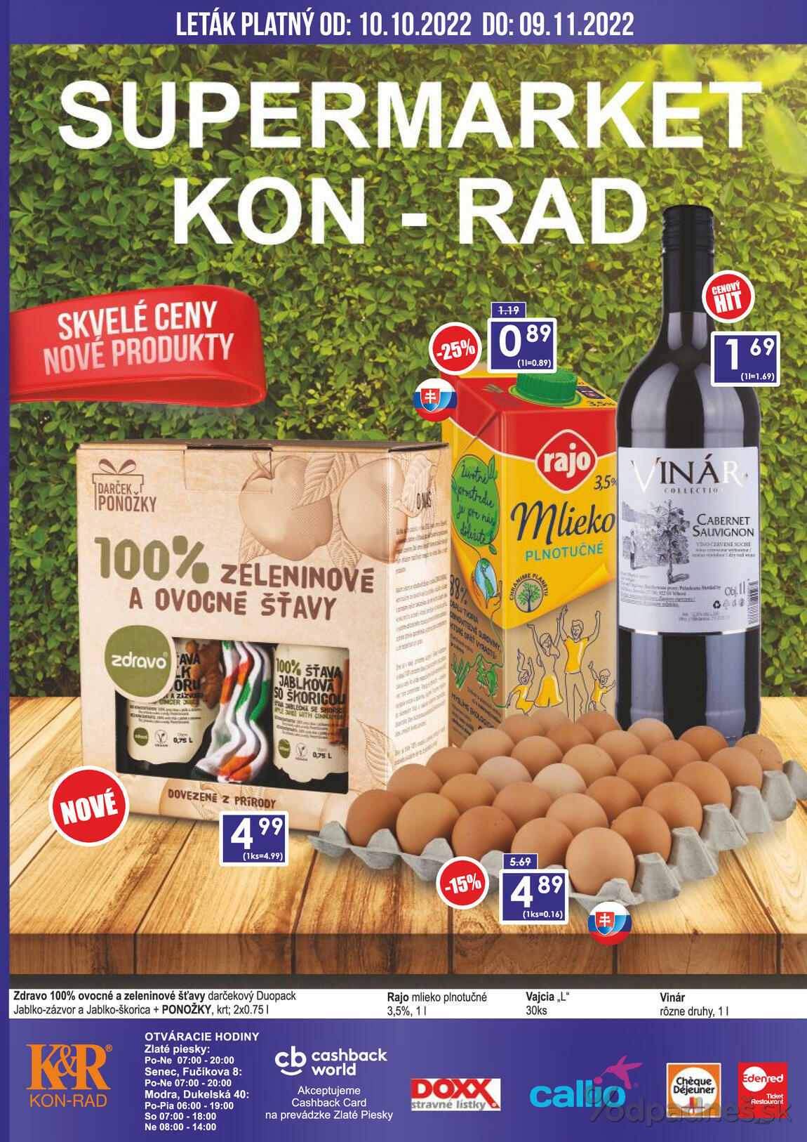 1. stránka KON - RAD letáku