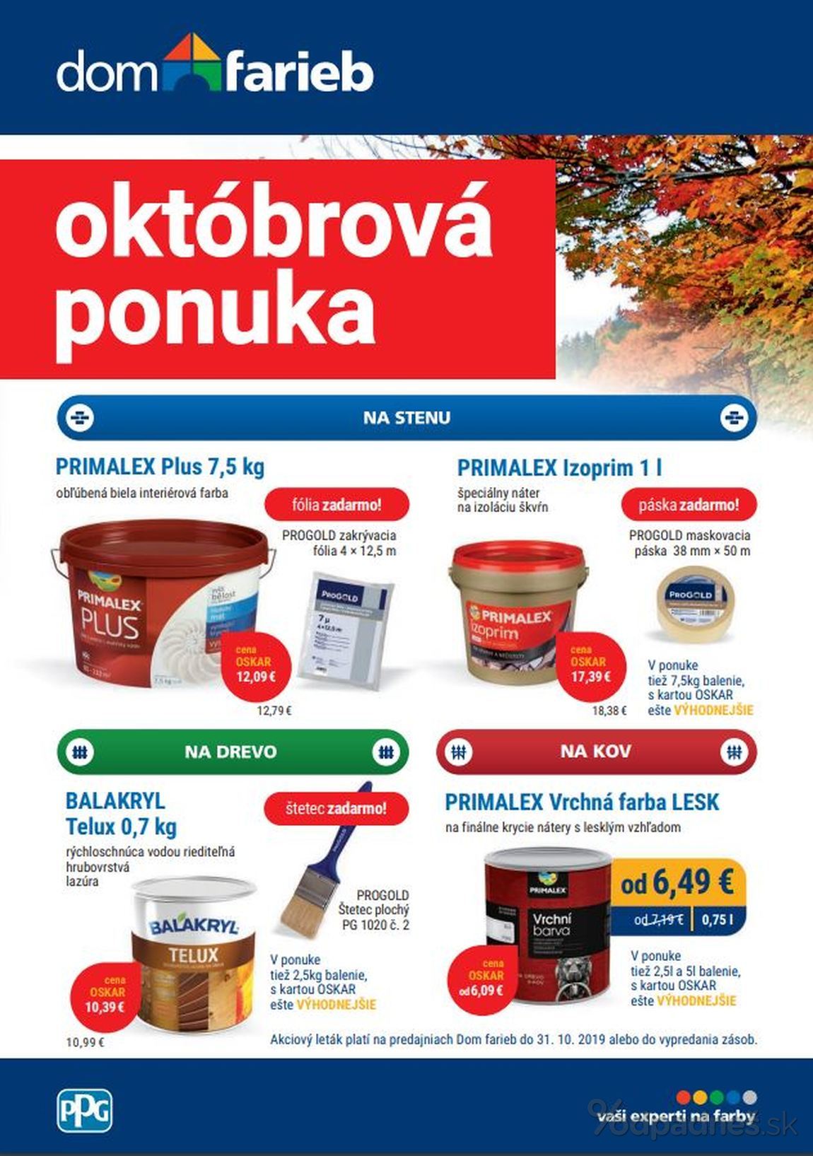 1. stránka Dom farieb letáku