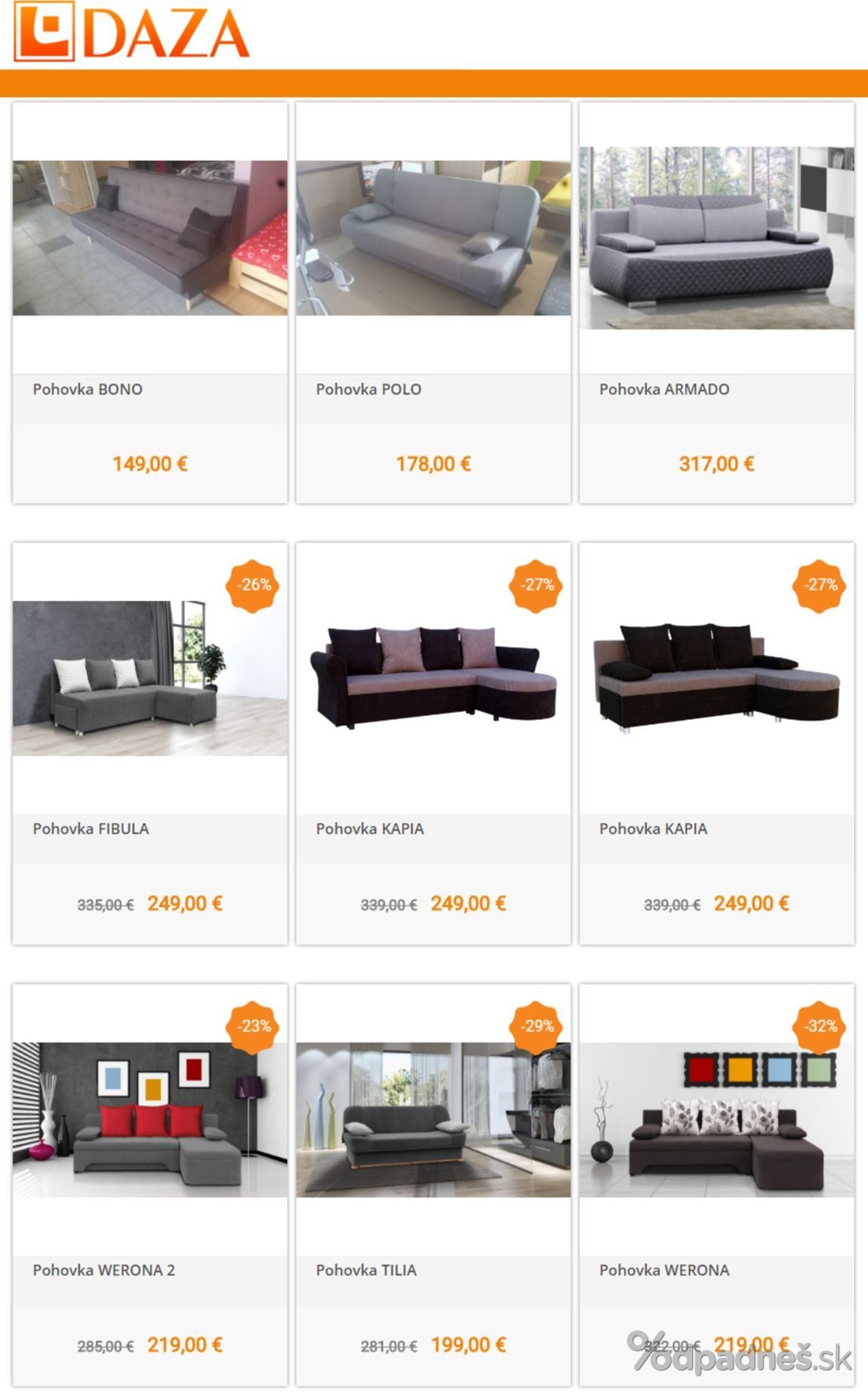 1. stránka DAZA letáku