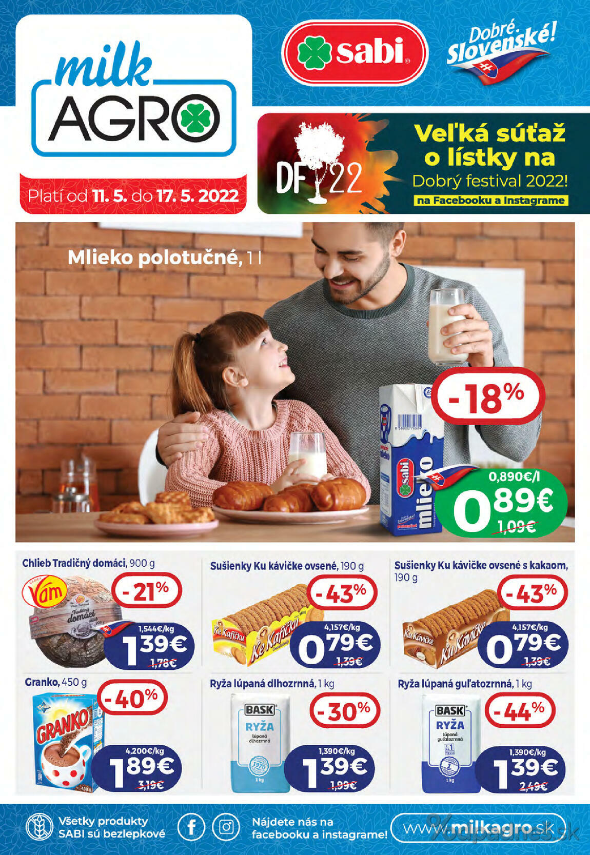 1. stránka Milk agro letáku