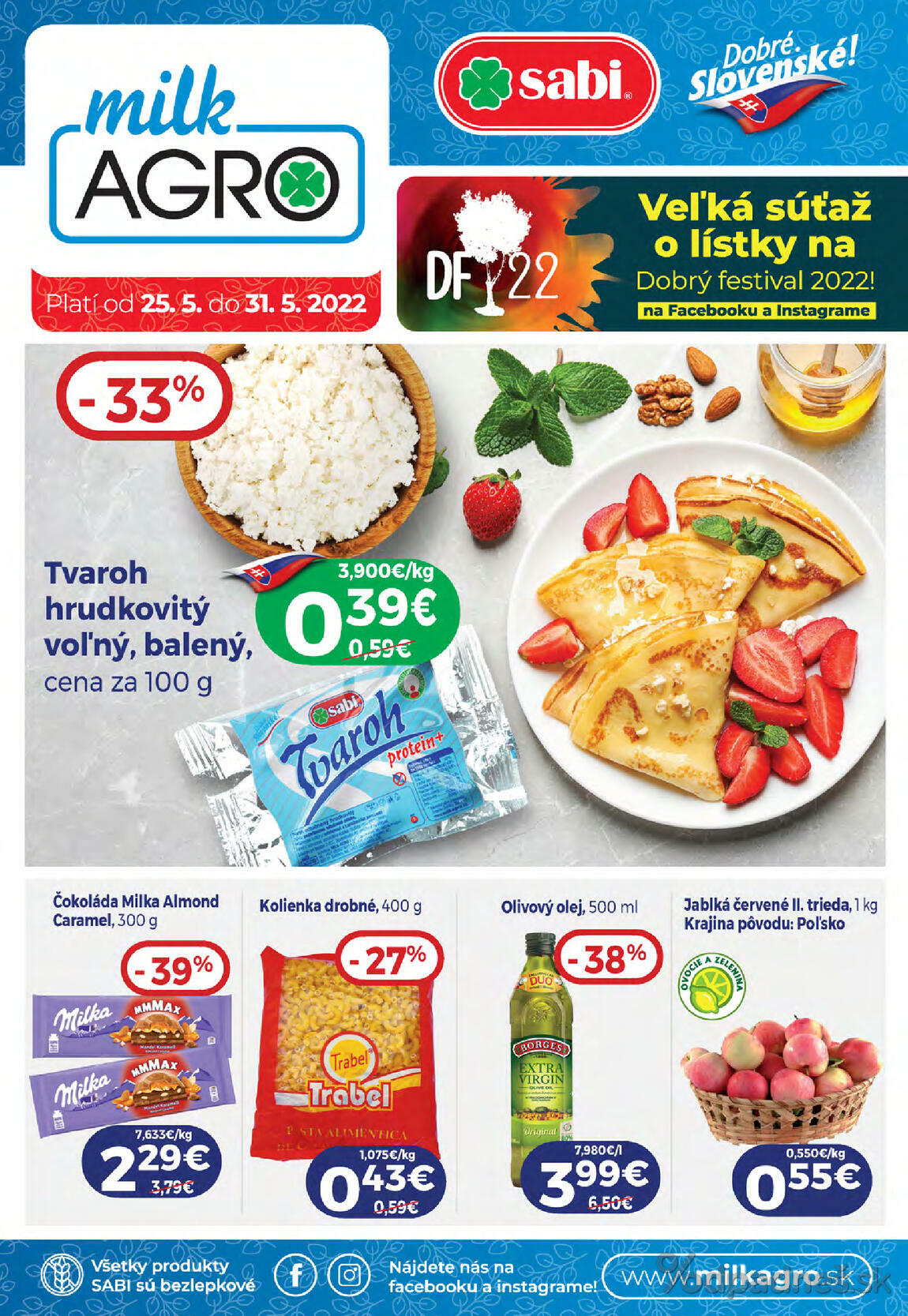 1. stránka Milk agro letáku
