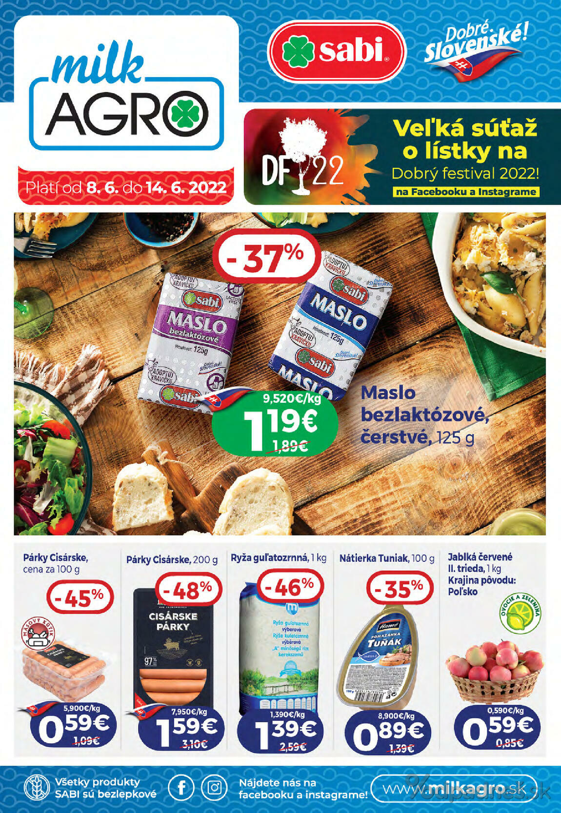 1. stránka Milk agro letáku