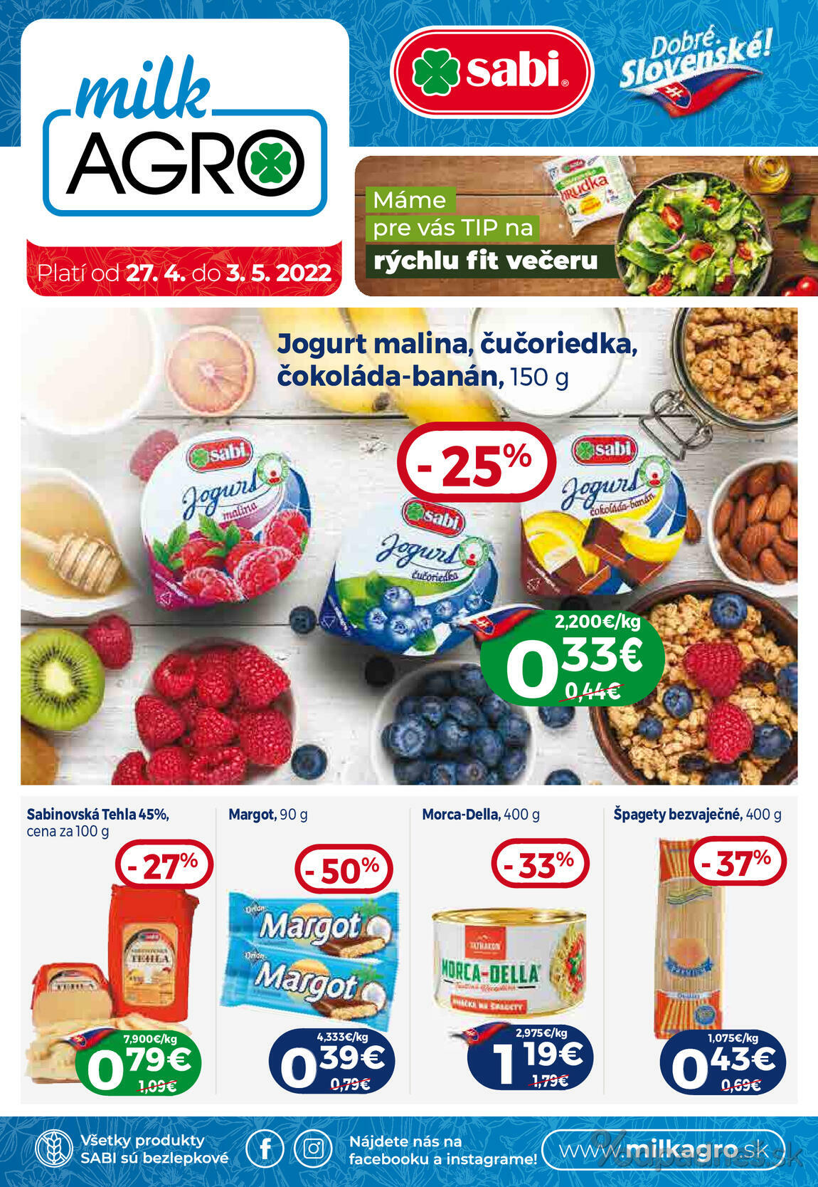 1. stránka Milk agro letáku