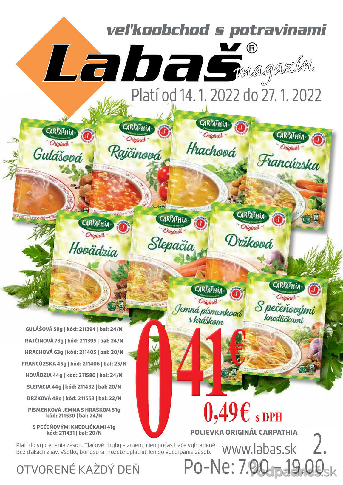 1. stránka Labaš letáku
