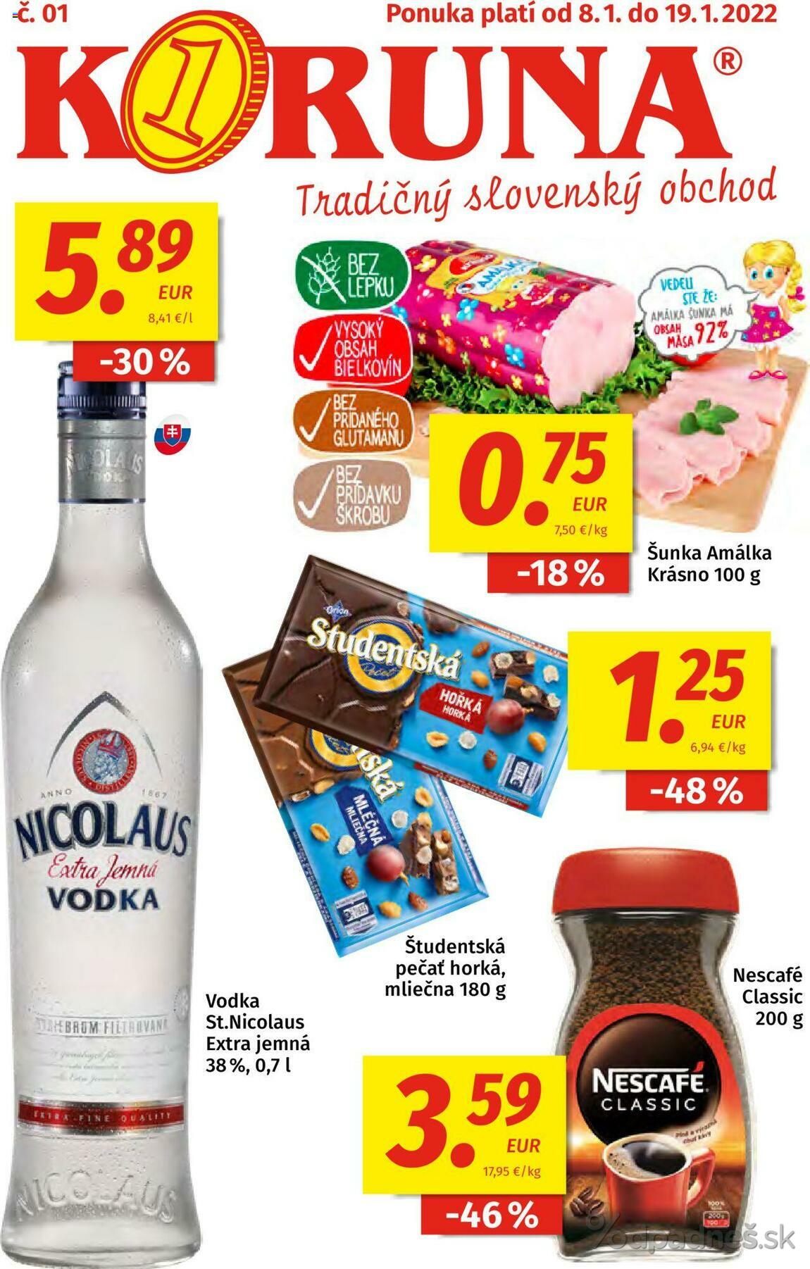 1. stránka Koruna letáku