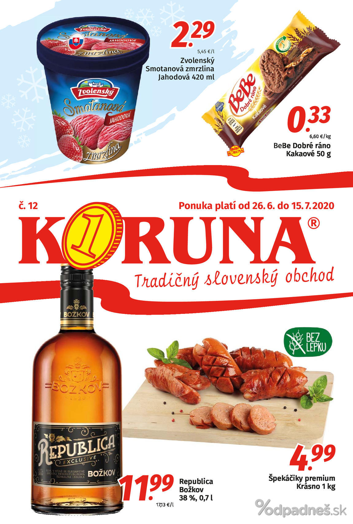 1. stránka Koruna letáku