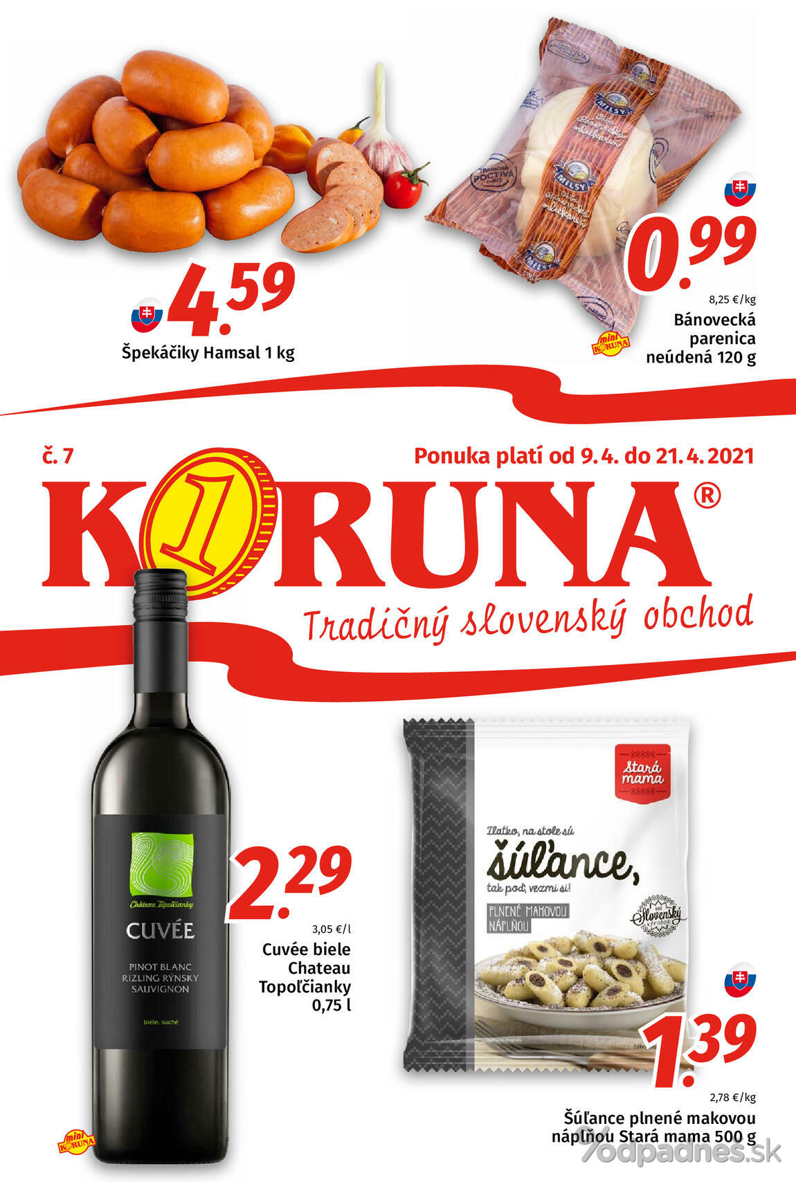 1. stránka Koruna letáku