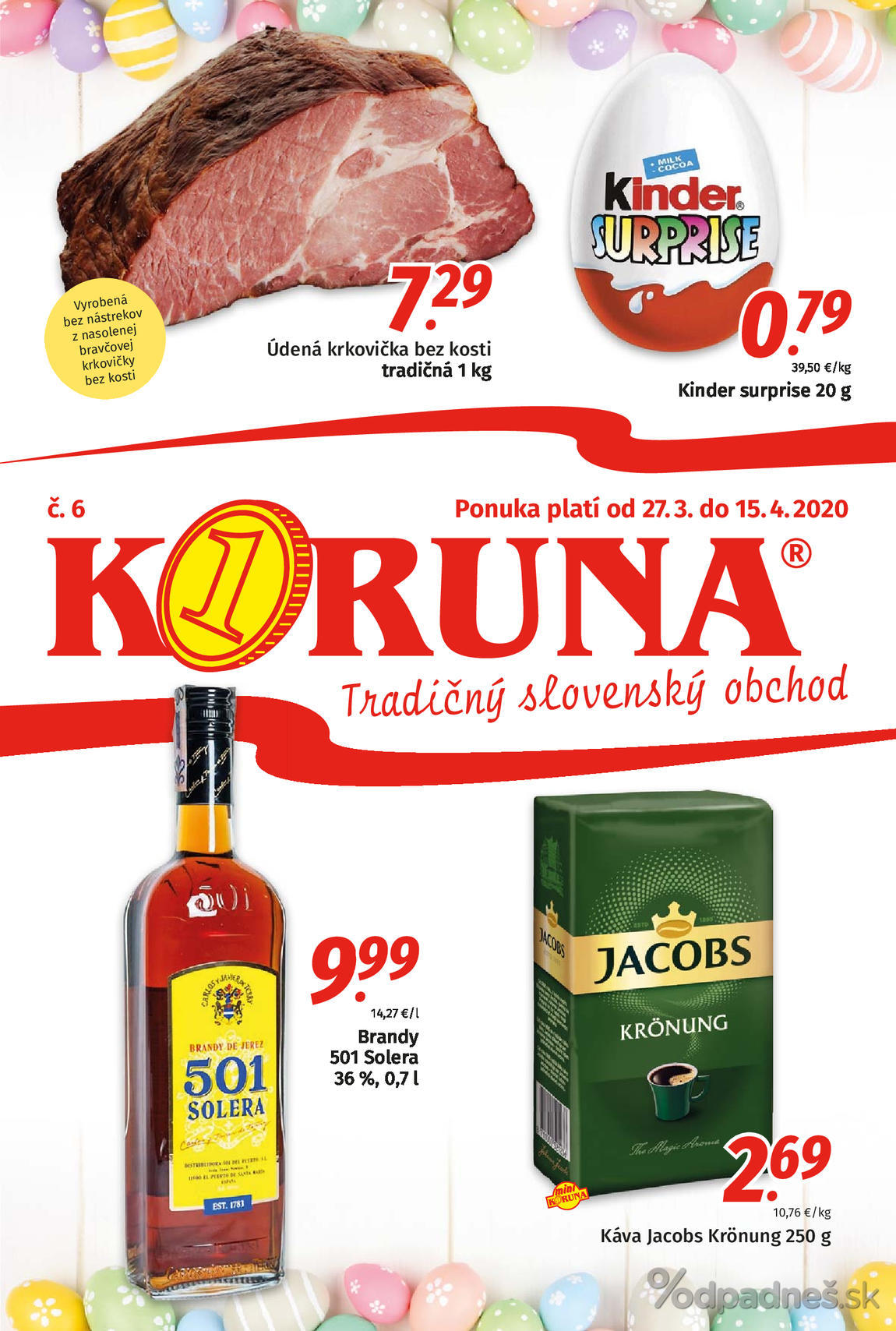 1. stránka Koruna letáku