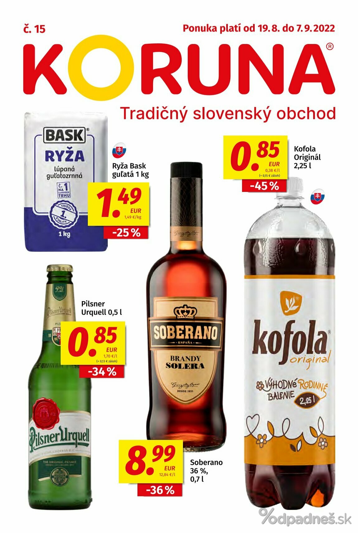 1. stránka Koruna letáku