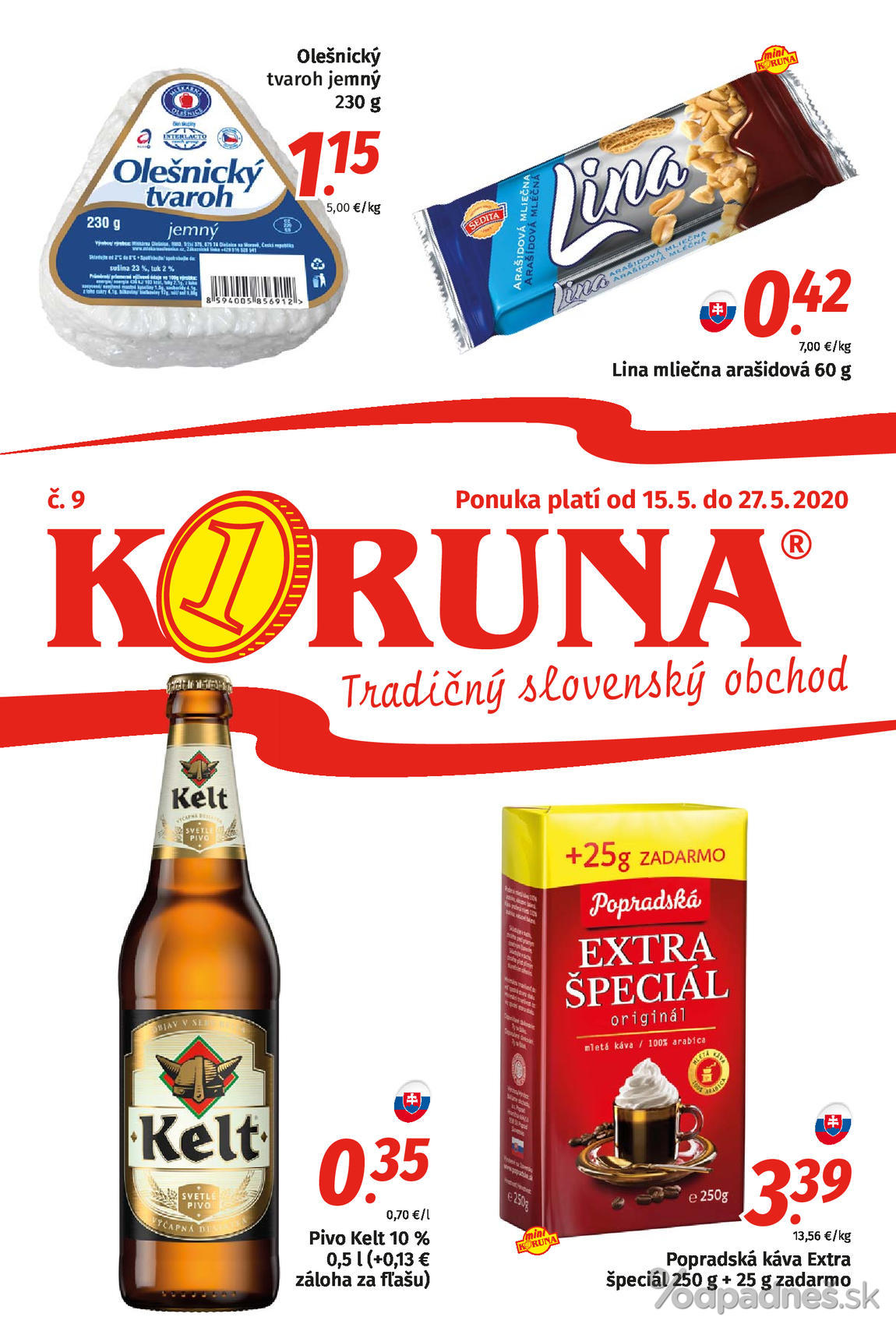 1. stránka Koruna letáku