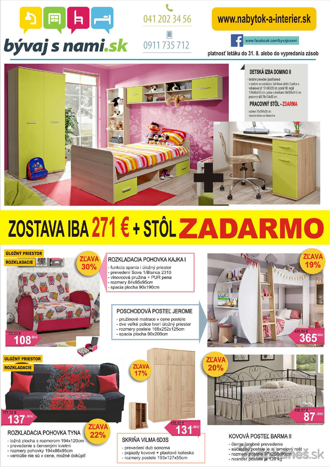 1. stránka Nábytok a interiér letáku