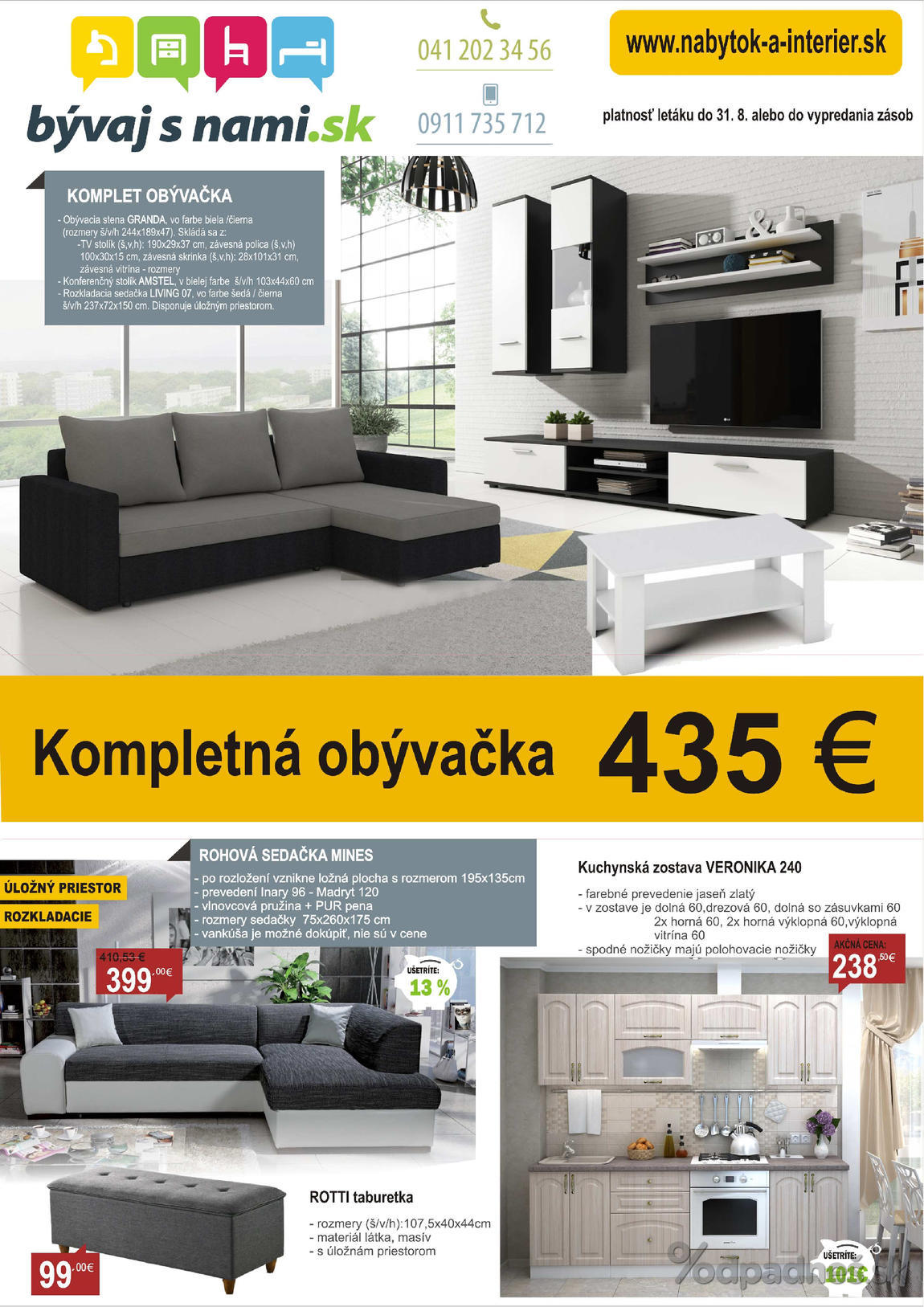 1. stránka Nábytok a interiér letáku