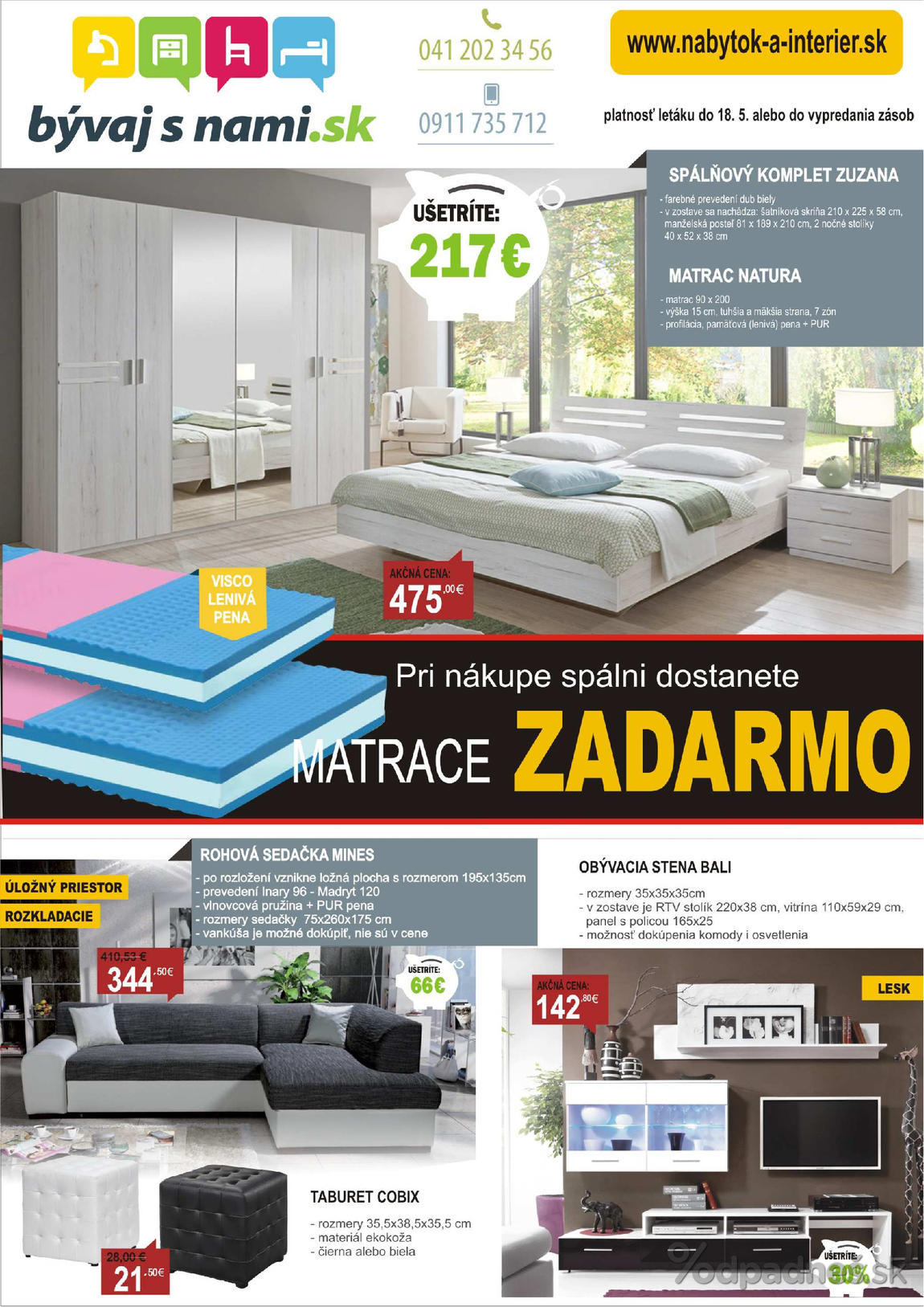1. stránka Nábytok a interiér letáku