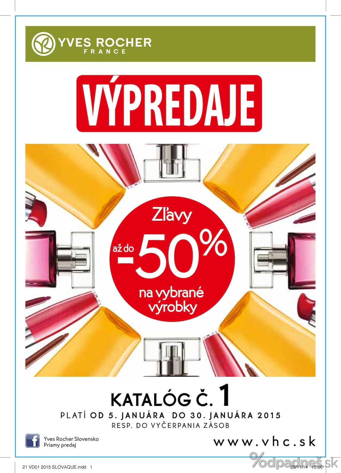 1. stránka Yves Rocher letáku