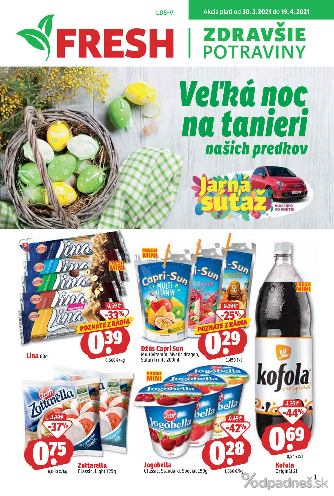 1. stránka Fresh letáku