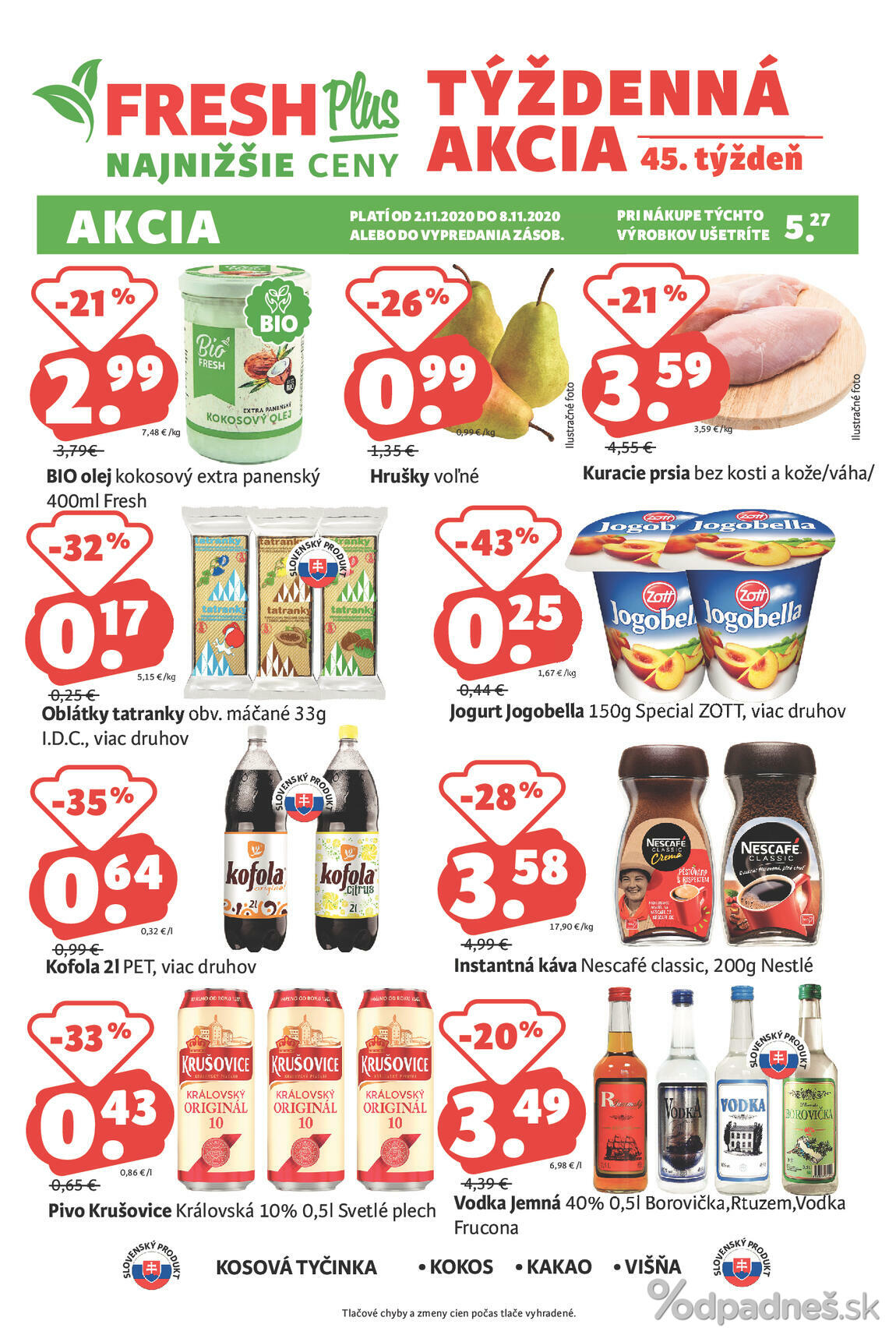 1. stránka Fresh letáku