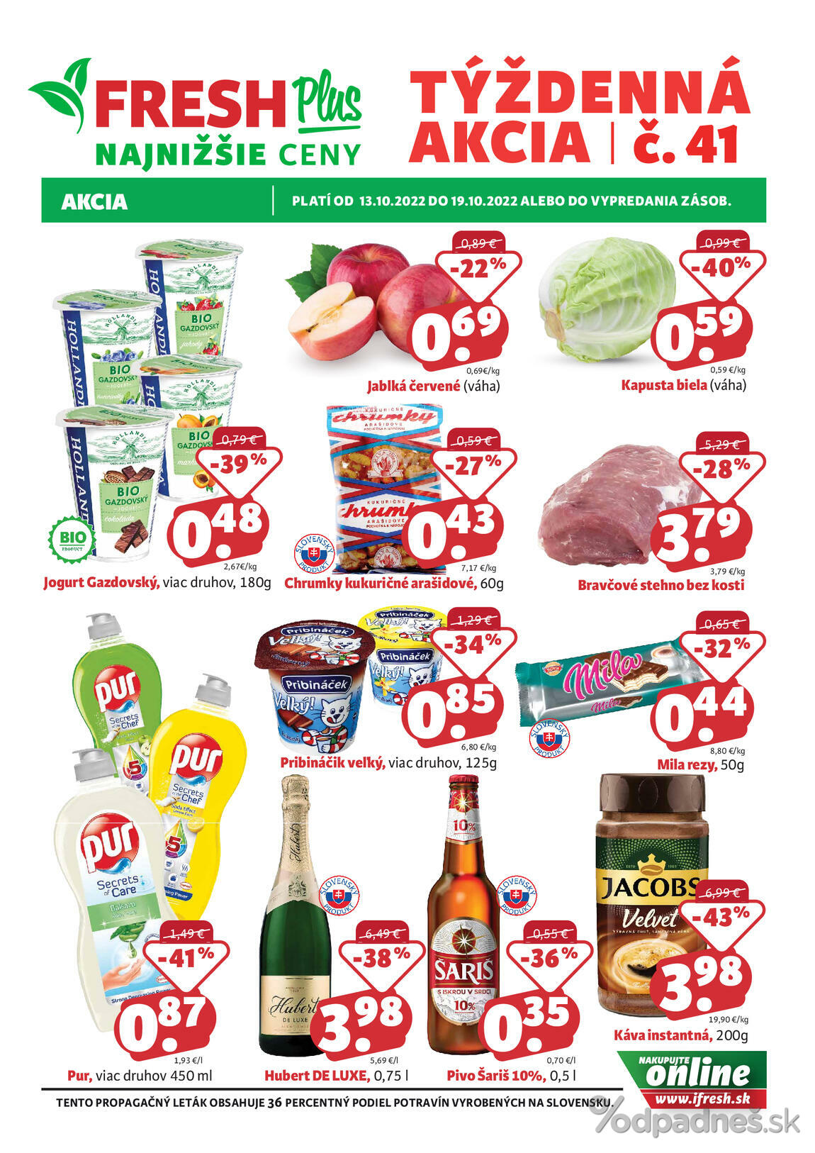 1. stránka Fresh letáku