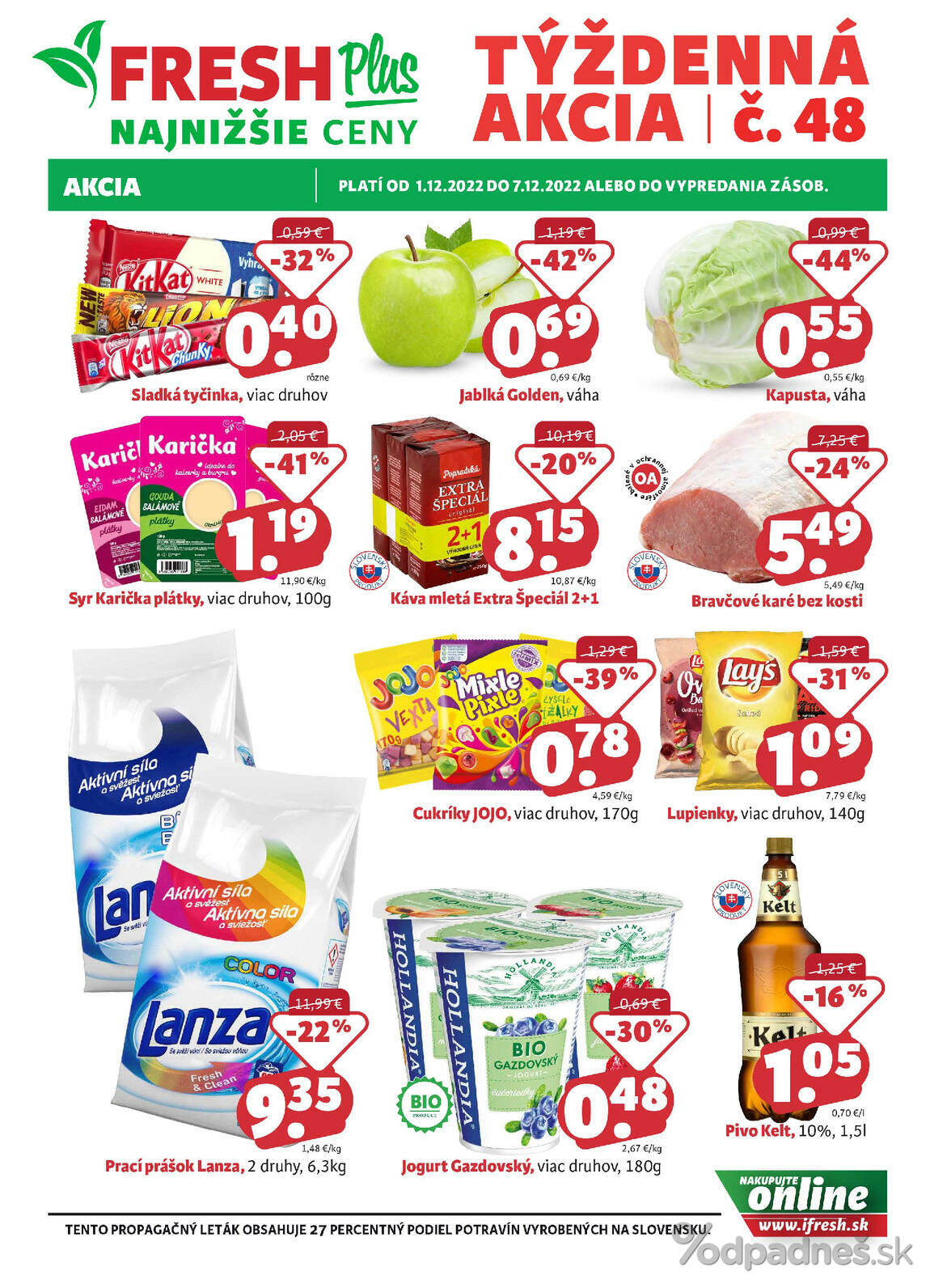1. stránka Fresh letáku