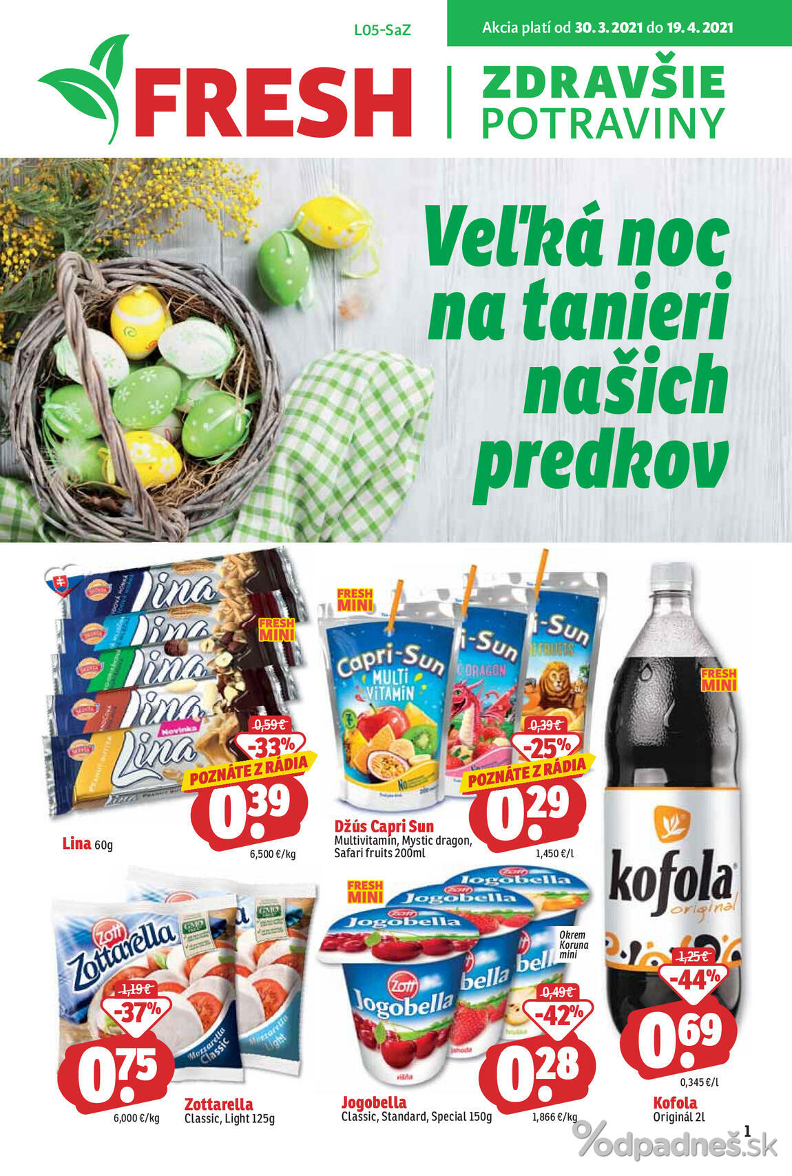 1. stránka Fresh letáku