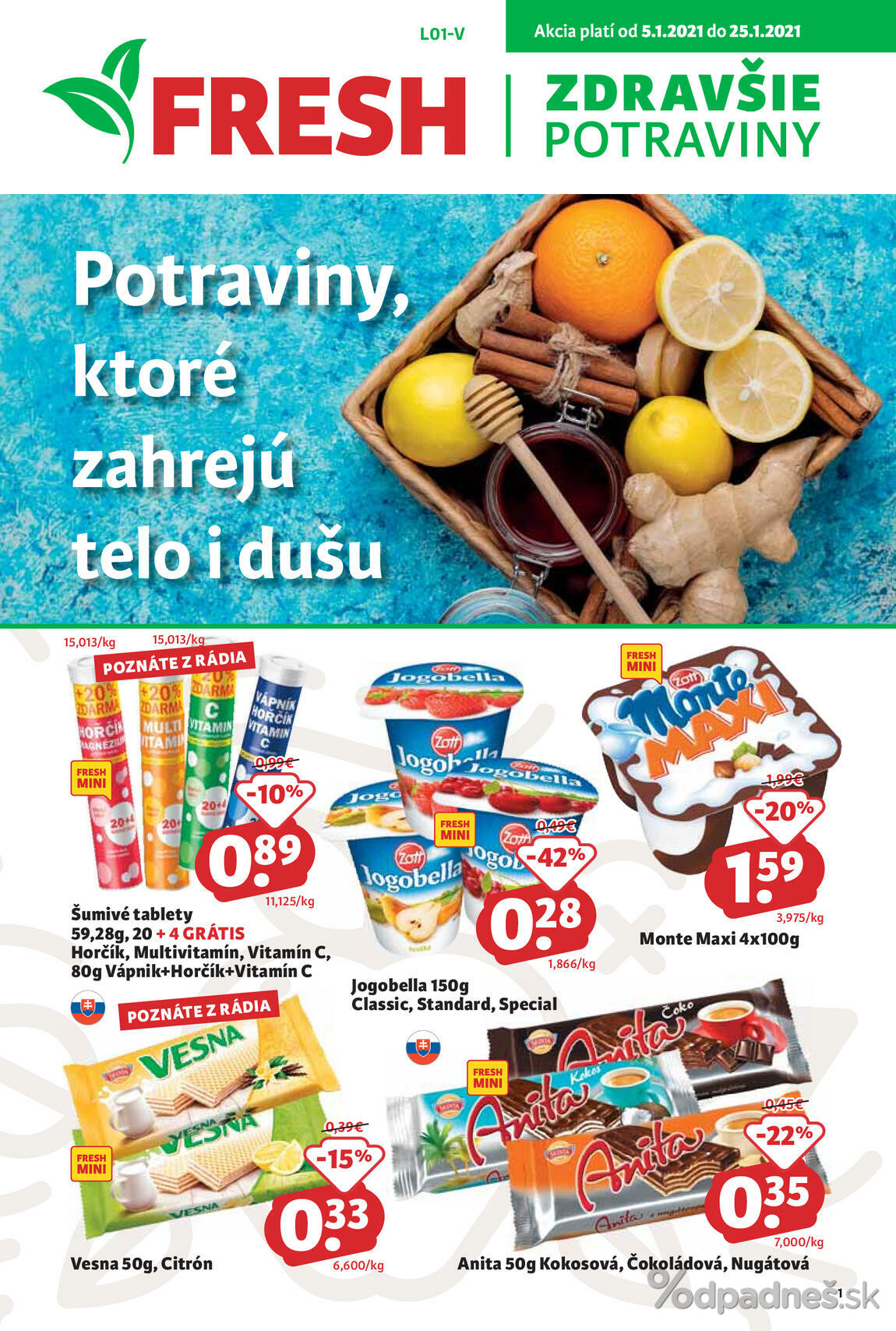 1. stránka Fresh letáku
