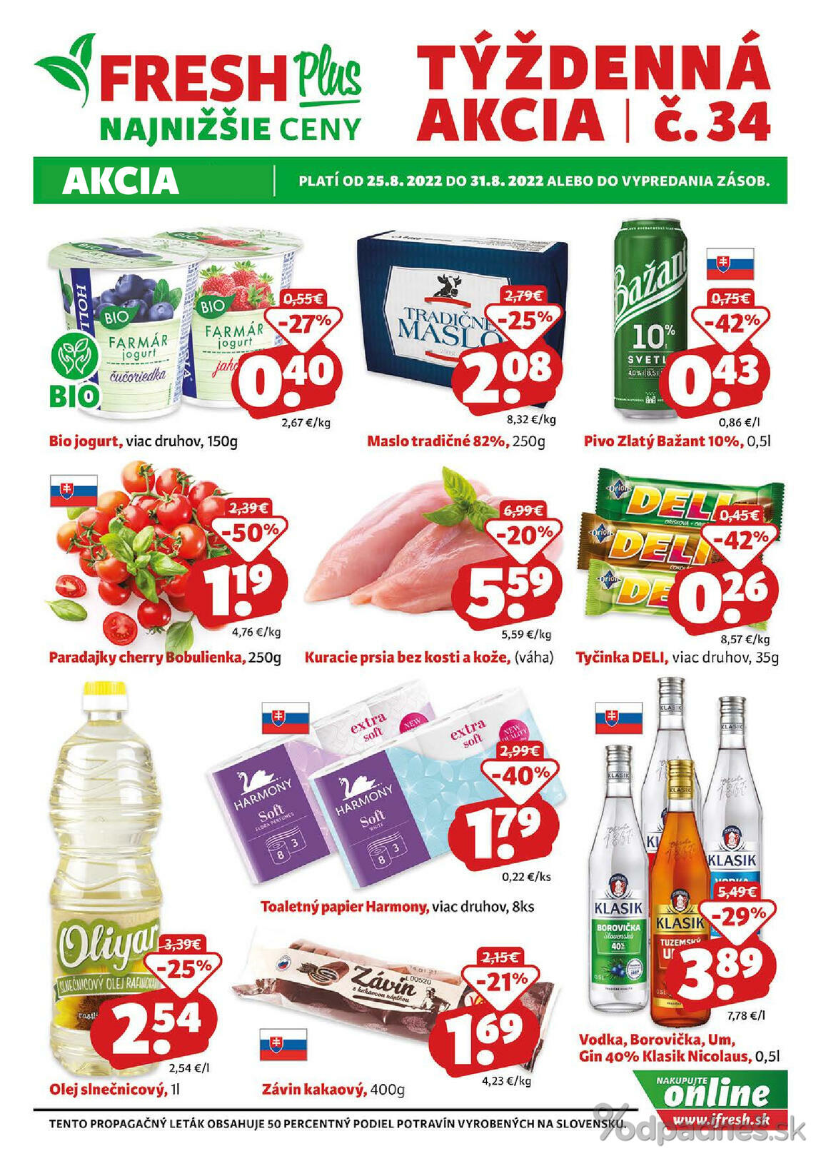 1. stránka Fresh letáku