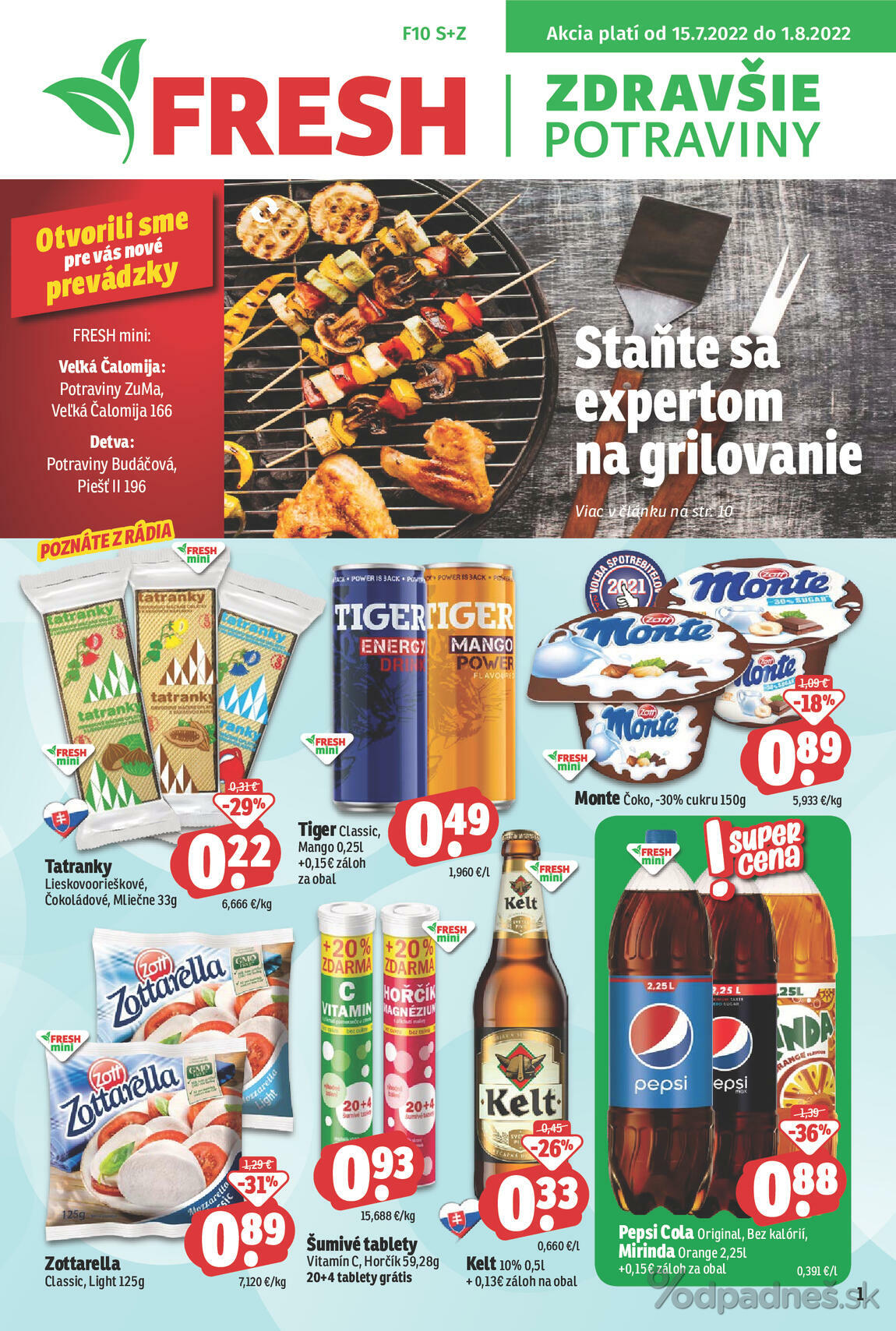 1. stránka Fresh letáku