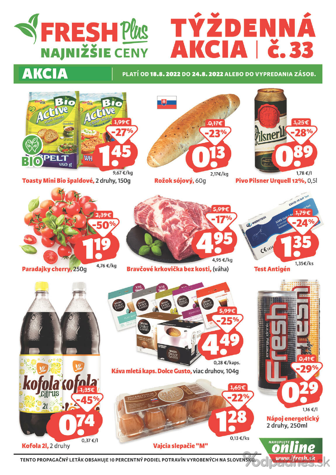 1. stránka Fresh letáku