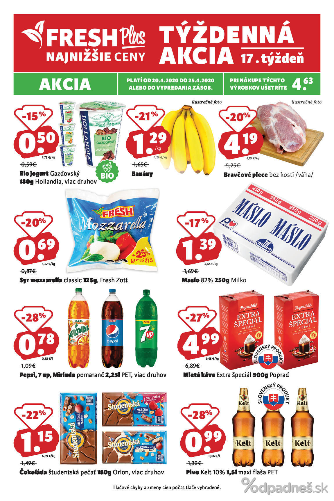 1. stránka Fresh letáku