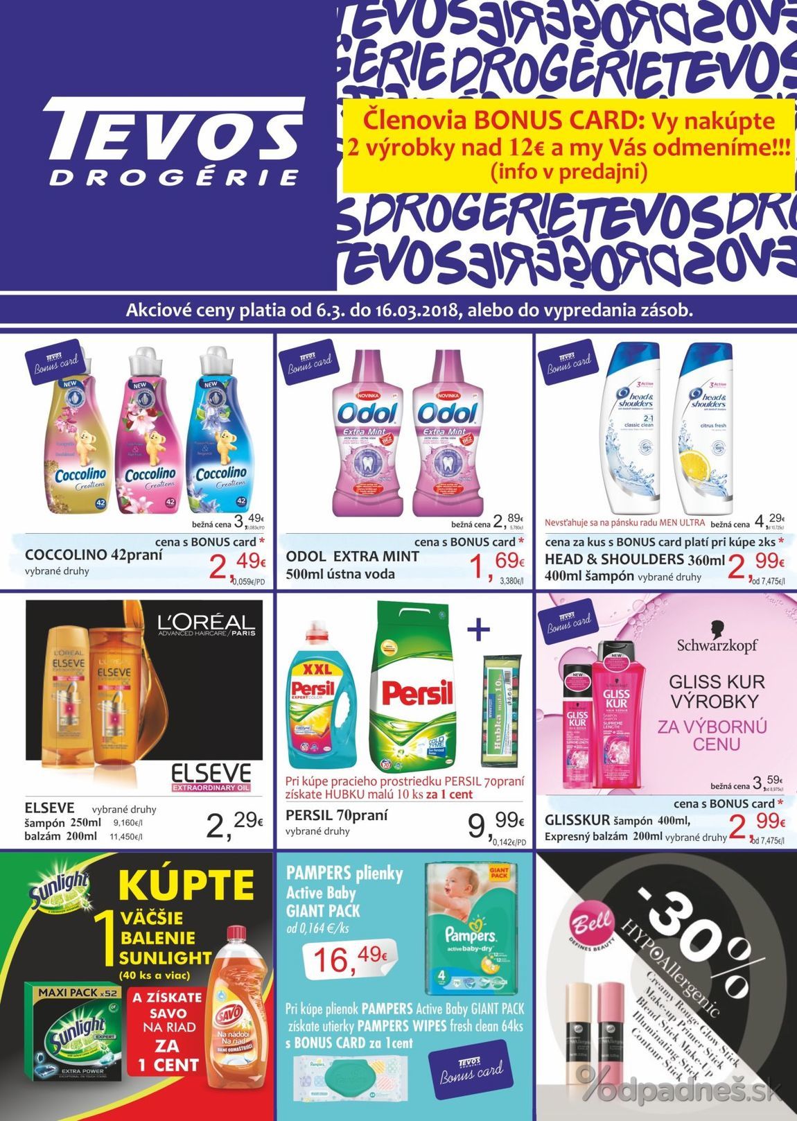 1. stránka Tevos letáku