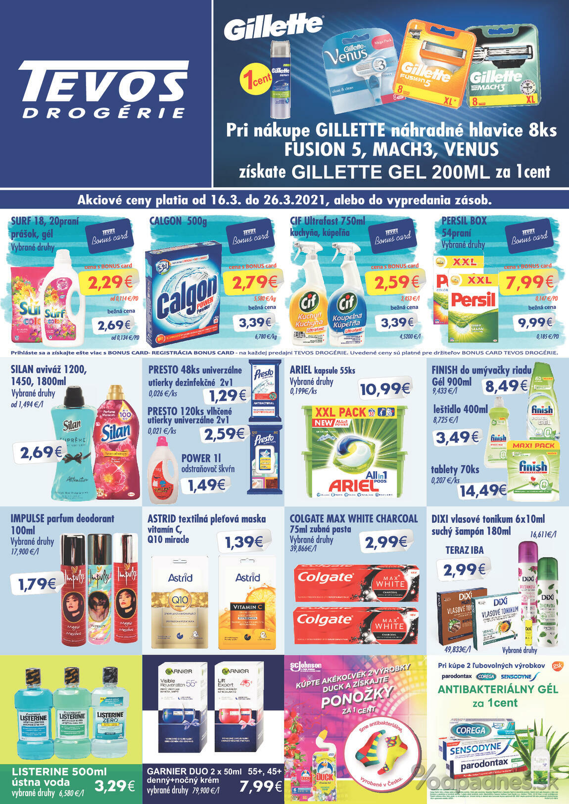 1. stránka Tevos letáku