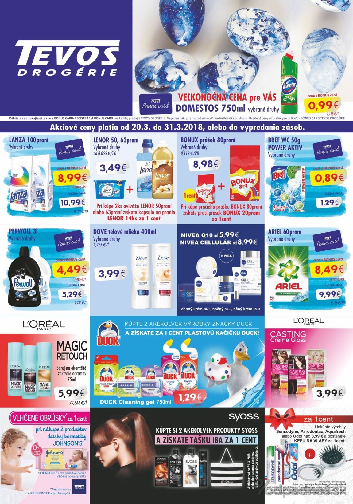 1. stránka Tevos letáku