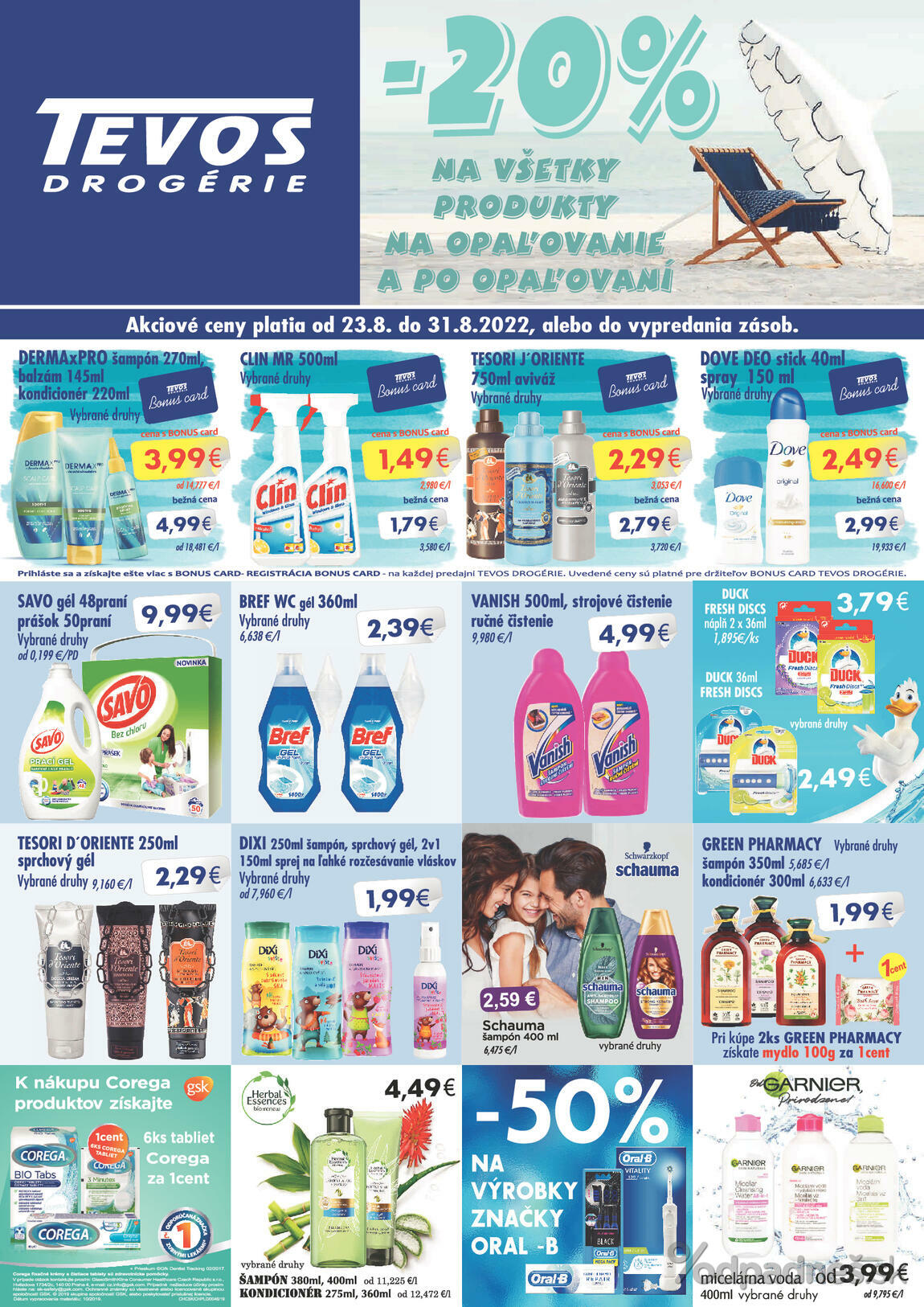 1. stránka Tevos letáku