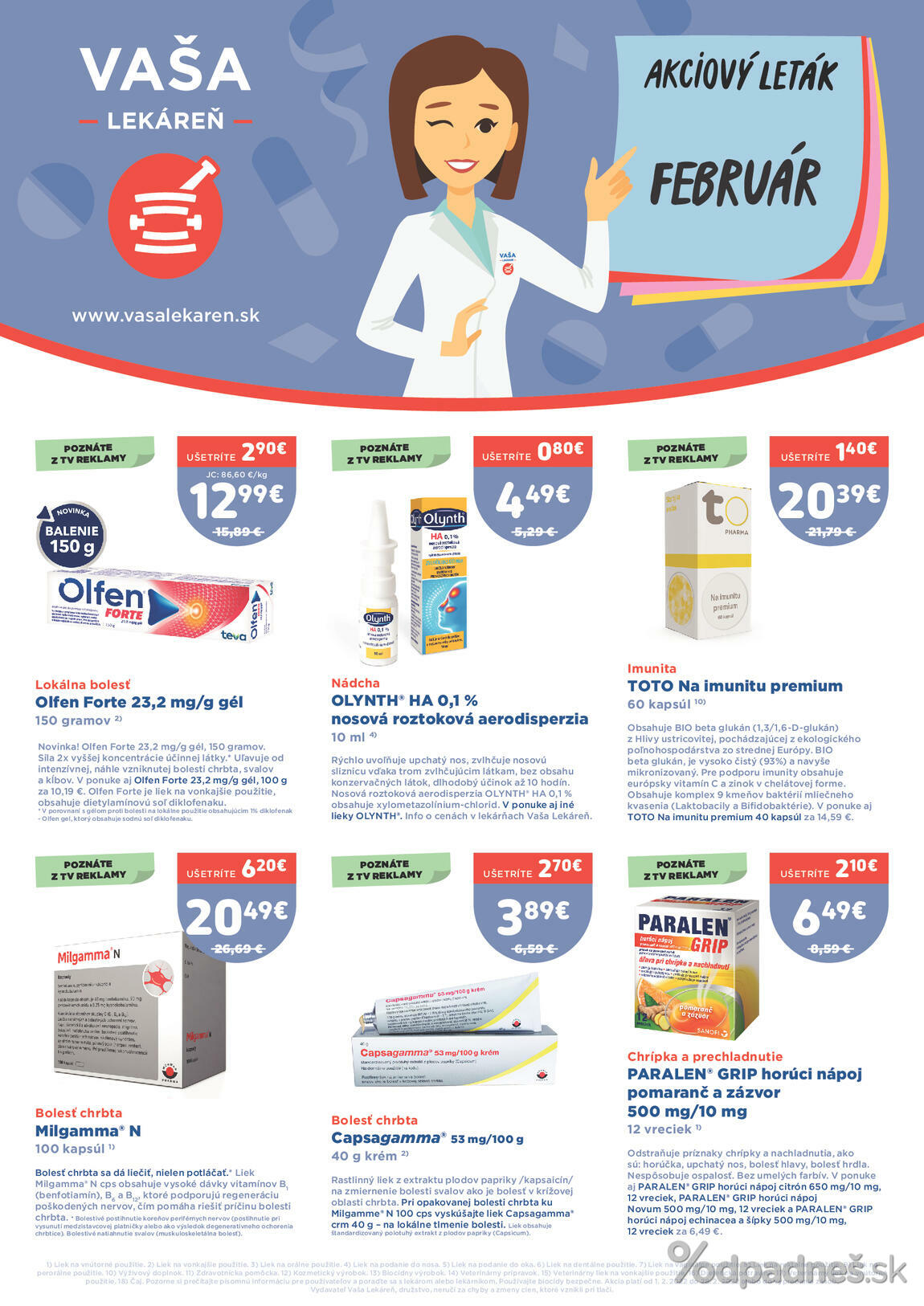 1. stránka Vaša lekáreň letáku