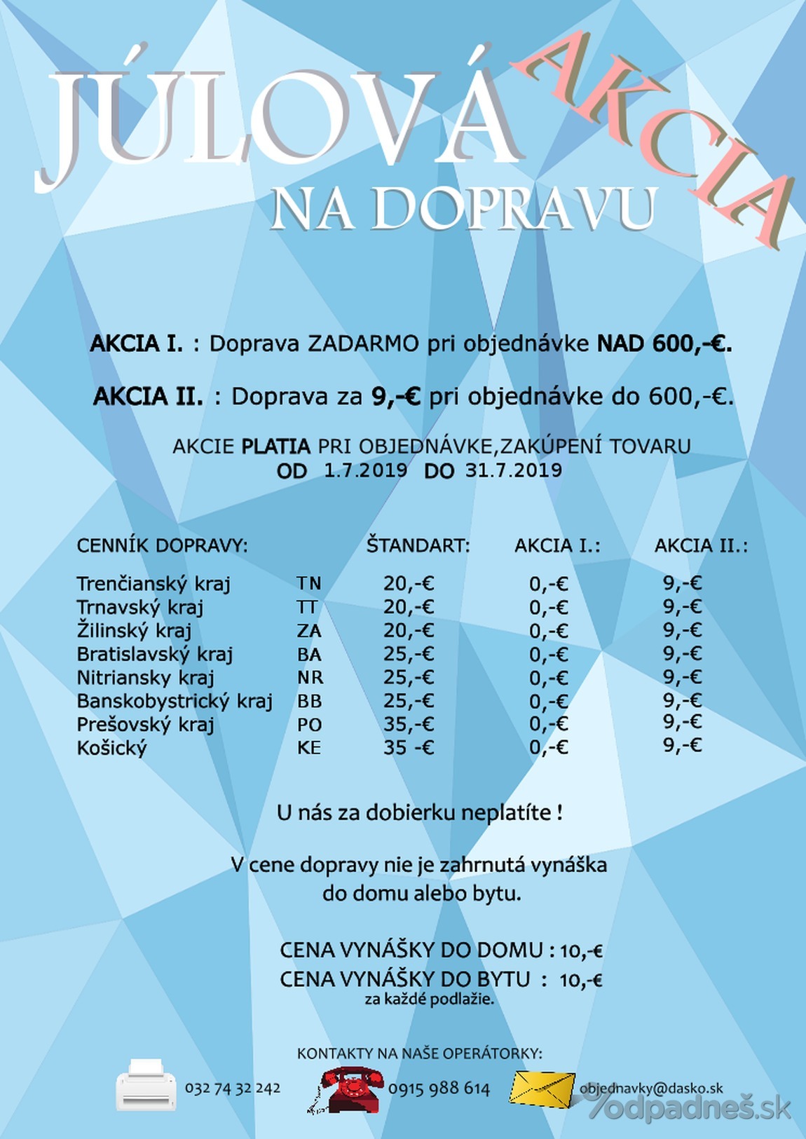 1. stránka Daško nábytok letáku