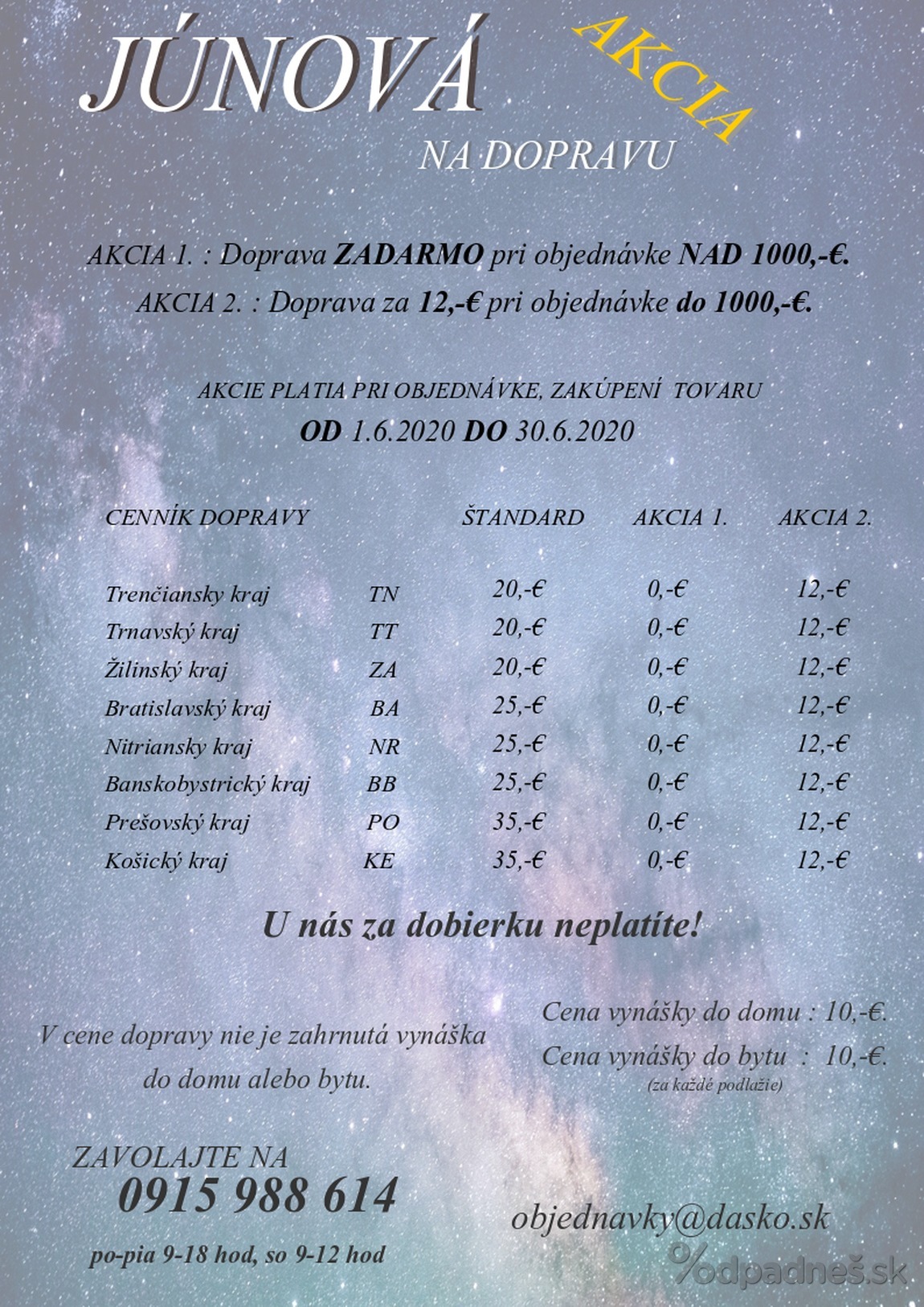 1. stránka Daško nábytok letáku