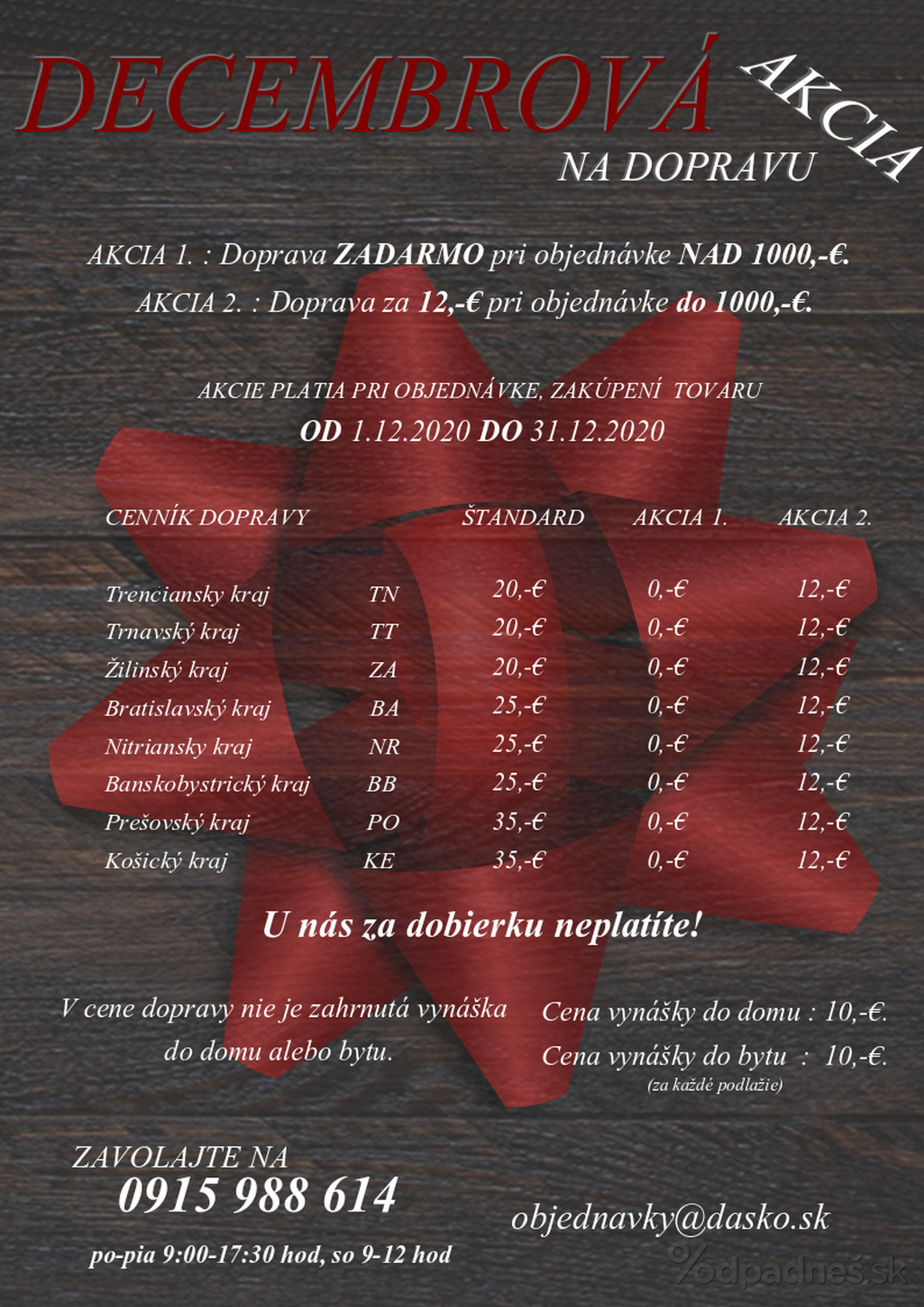 1. stránka Daško nábytok letáku