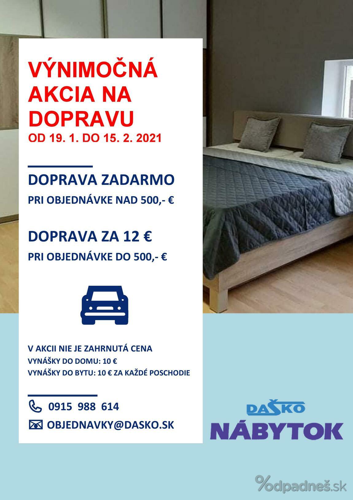 1. stránka Daško nábytok letáku