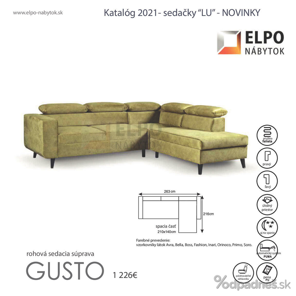 1. stránka Elpo nábytok letáku