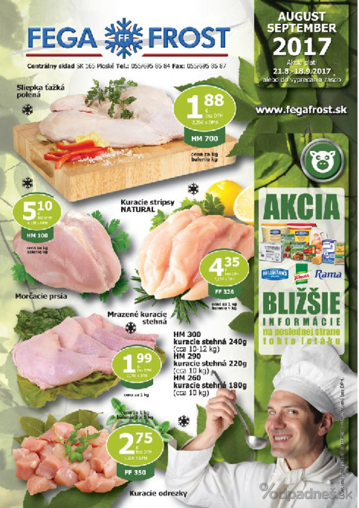 1. stránka Fega Food letáku