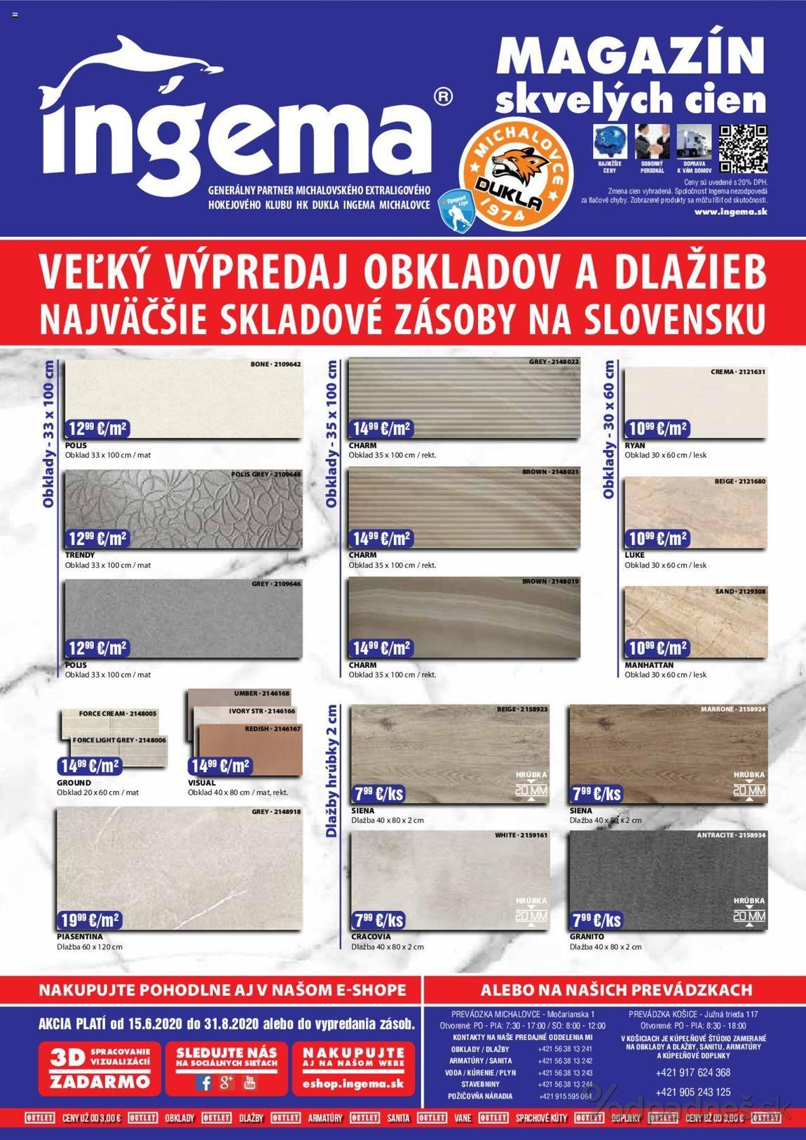 1. stránka Ingema letáku